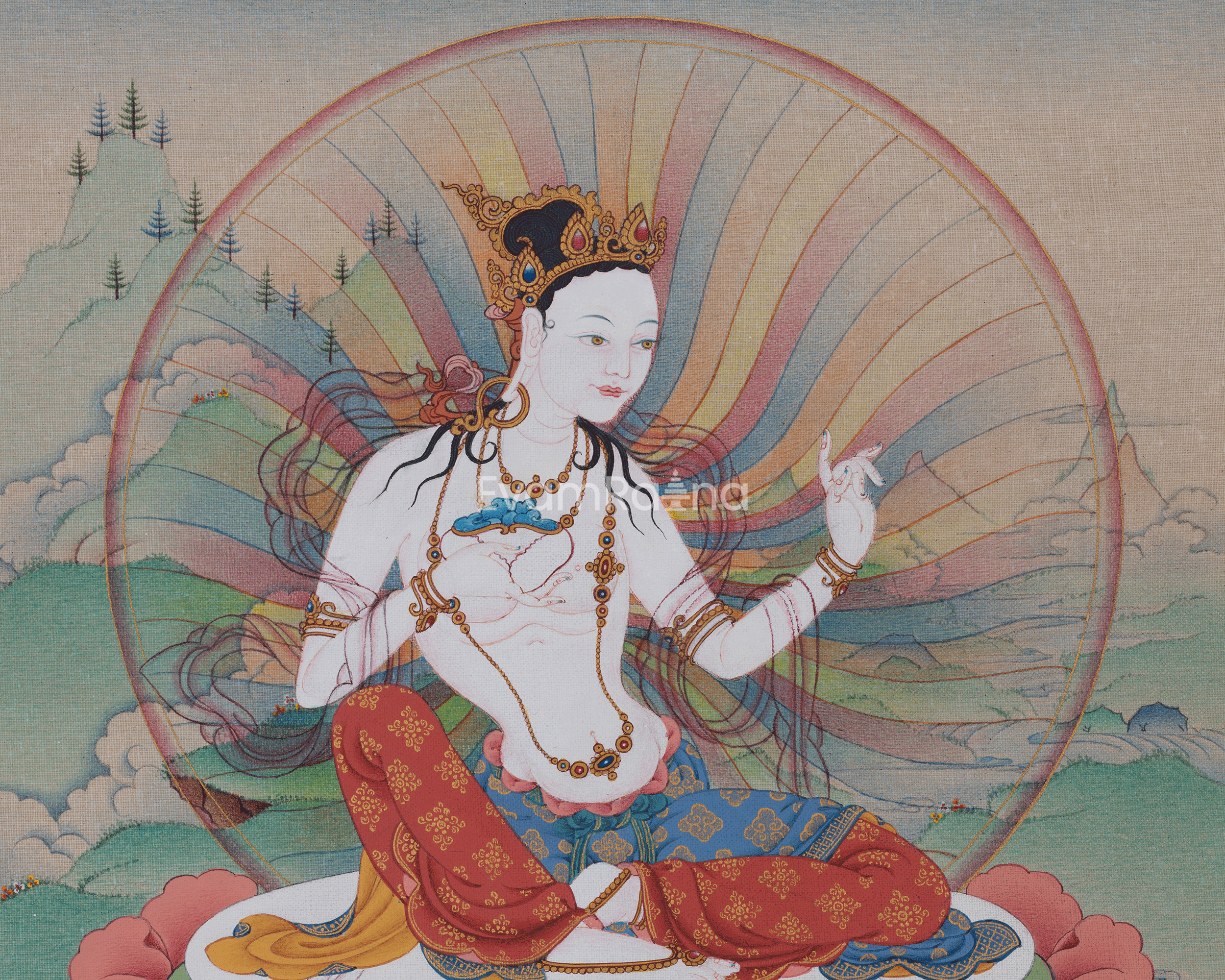 Sukha Siddhi Canvas Print | Deity of Blissful Wisdom | Digital Printing
