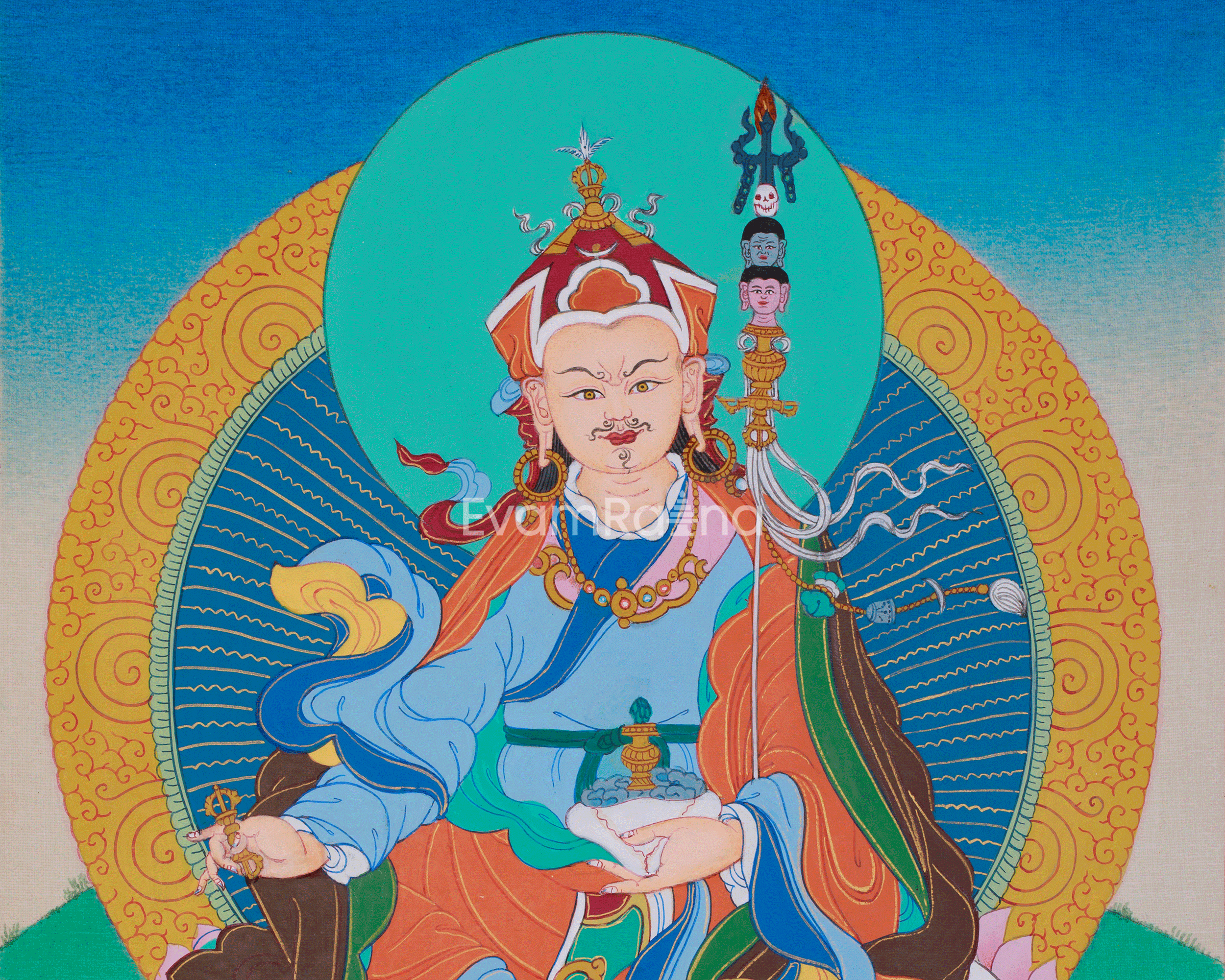 Handmade Tibetan Guru Padmasambhava | Lotus Born Master