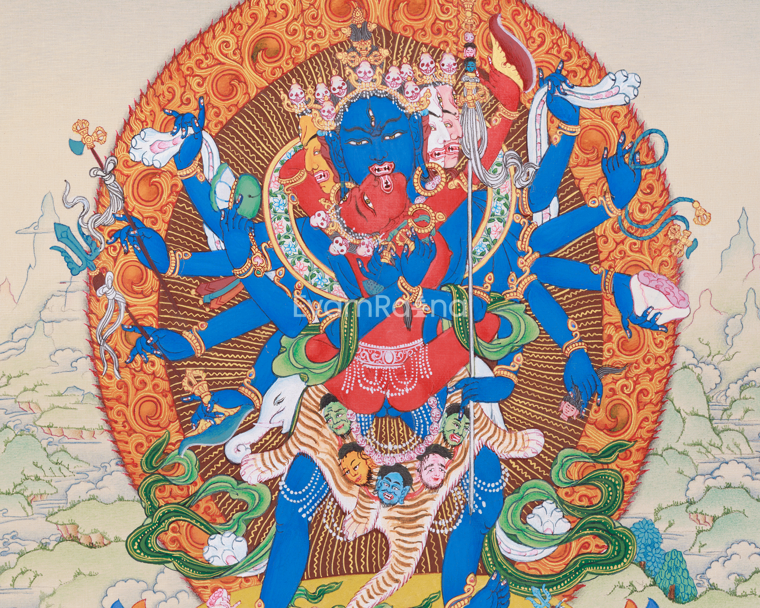 12 Armed Chakrasamvara | Sacred Tantric Deity | The Union of Compassion and Wisdom
