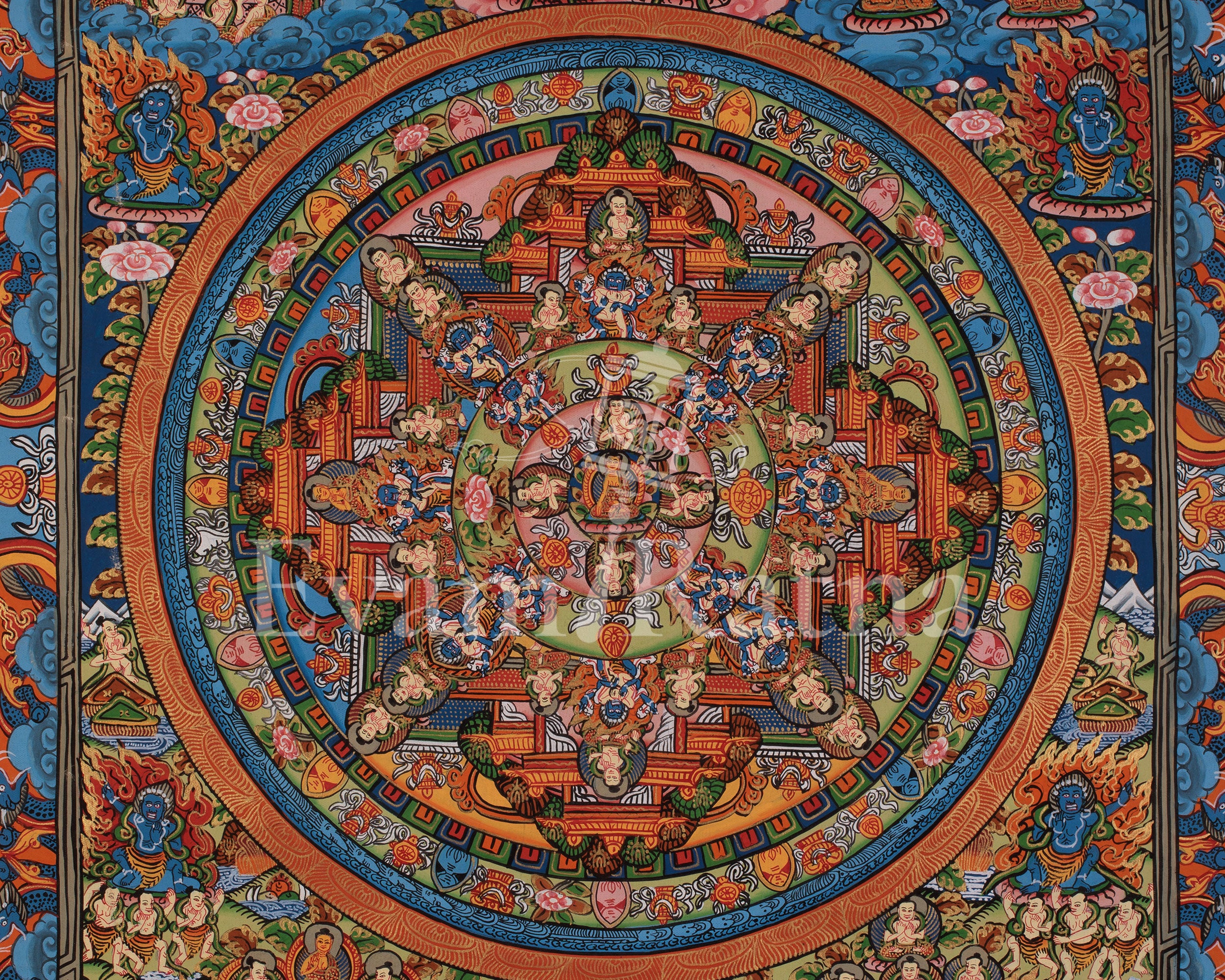 Buddha Mandala Tibetan Art | Representing Enlightened Wisdom and Harmony