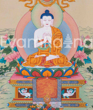 Five Dhyani Buddha Thangka | Hand Painted Traditional Art | Tibetan Buddhism Art