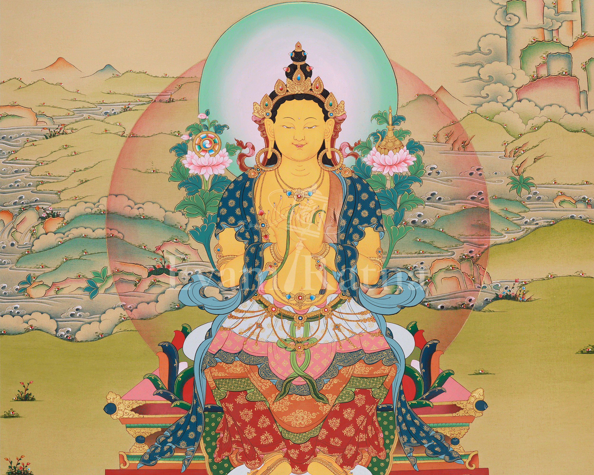 Maitreya Buddha Himalayan Art | Future Buddha | Loving Kindness, and Enlightenment Deity
