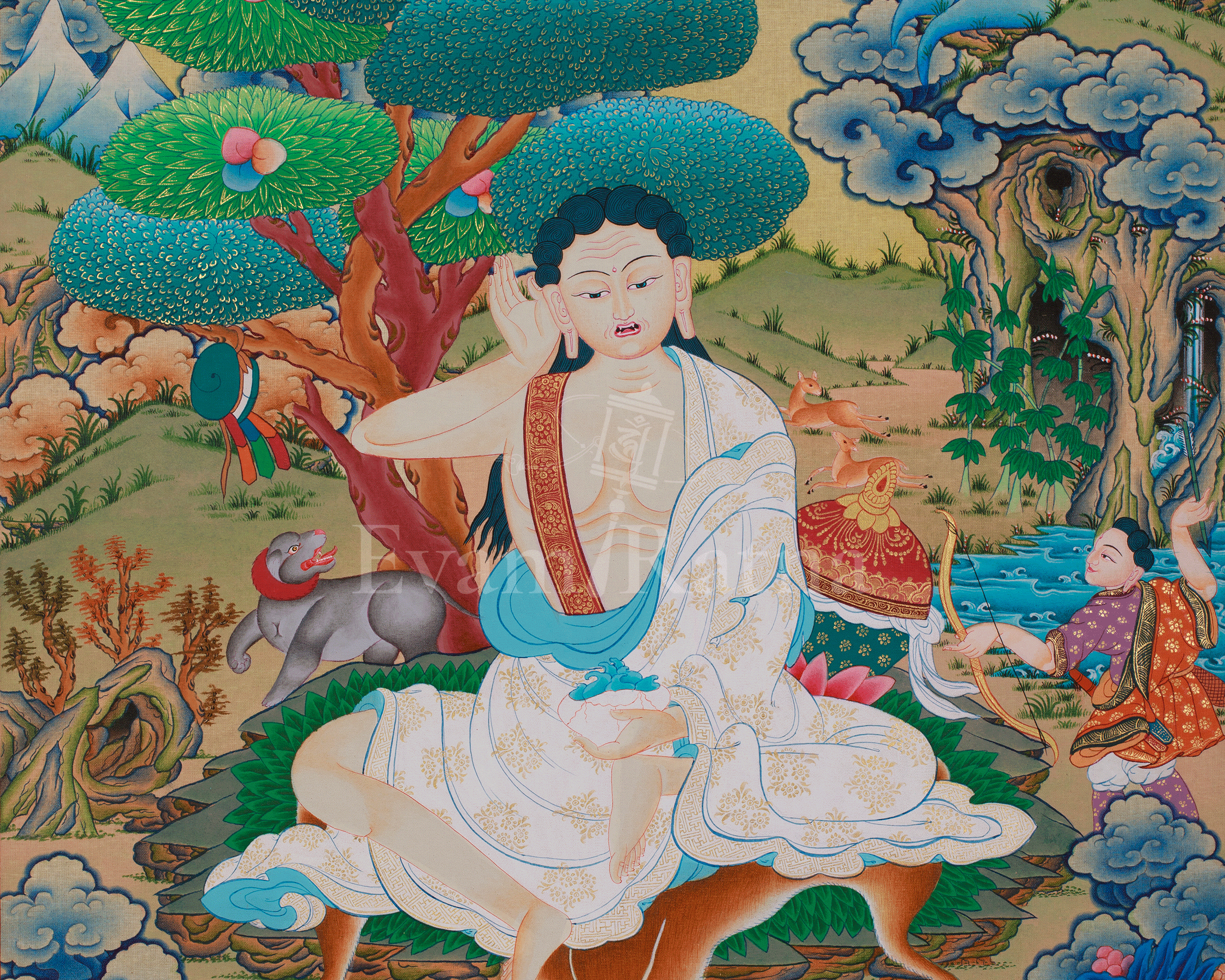 Himalayan Thangka of Milarepa | Spiritual Teacher Milarepa