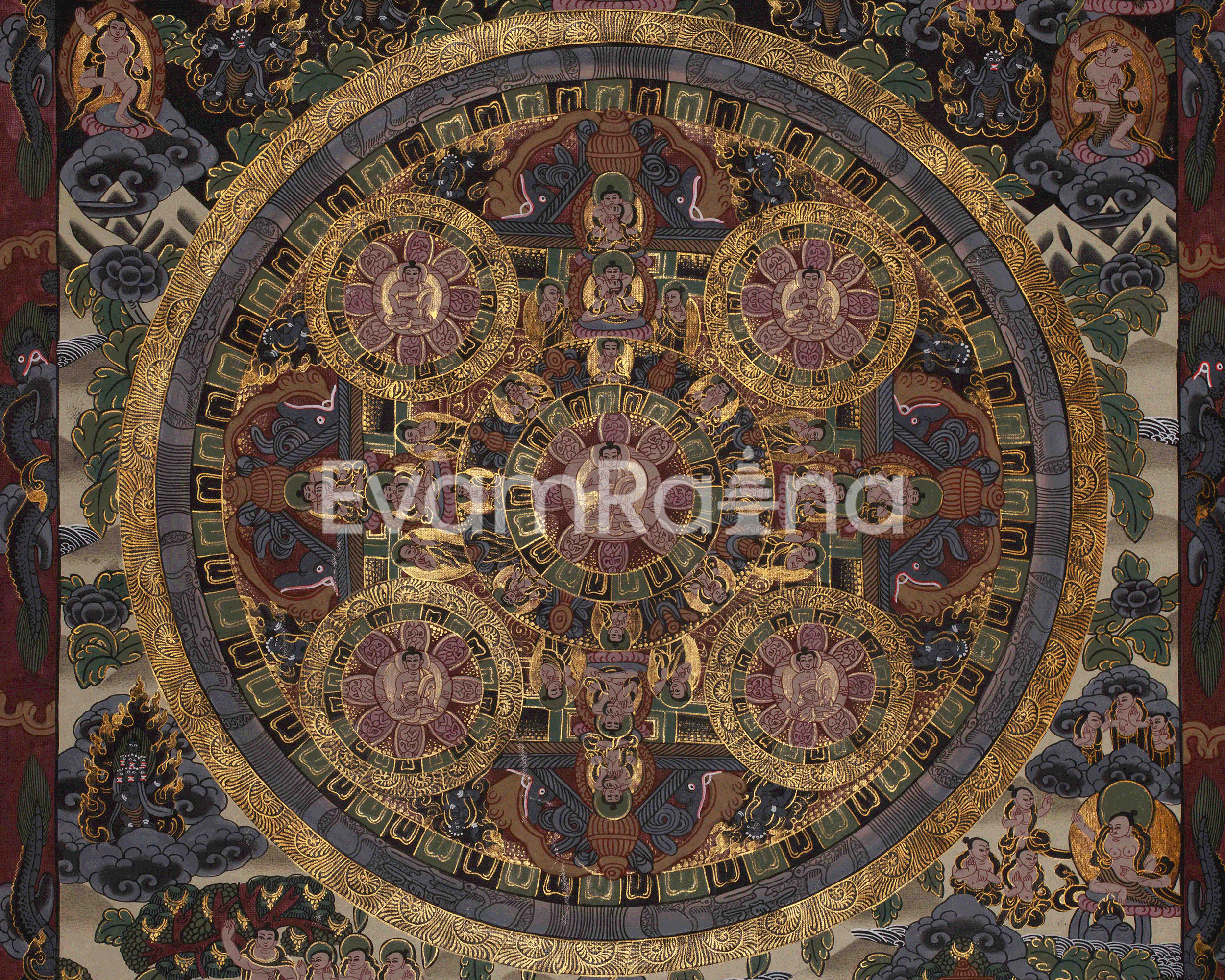 Buddha Mandala Traditional Artwork | Sacred Symbol Of Enlightenment, Balance, and Inner Peace | Spiritual Home Decor