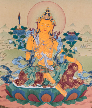 Thangka Print of Manjushri | Buddha of Wisdom | Digital Printing