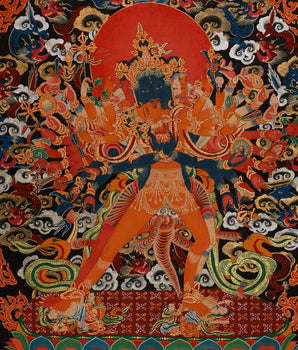 Heruka Chakrasamvara Yab Yum Thangka | Tantric Union of Wisdom & Compassion