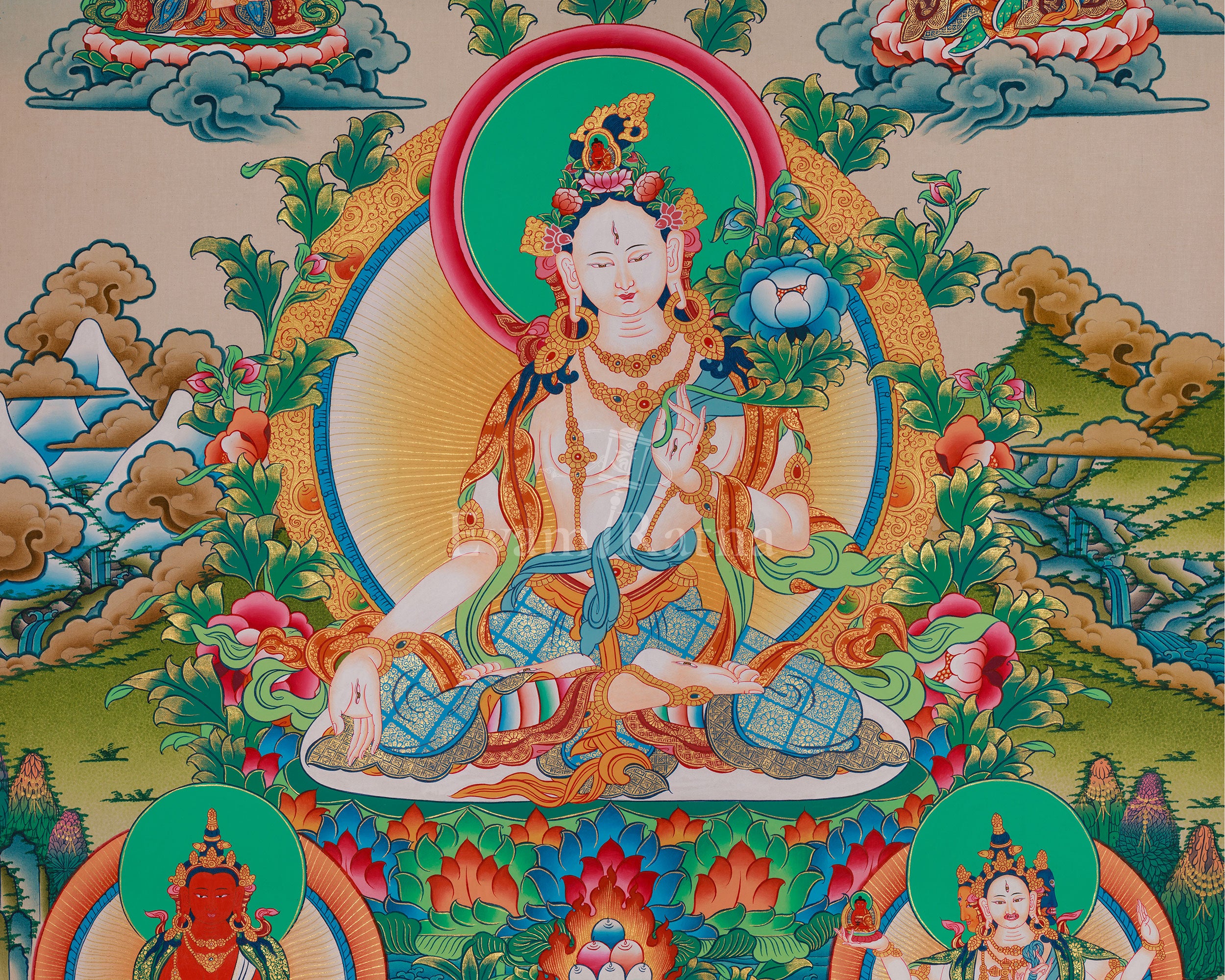 Sacred White Tara Thangka | Healing, Longevity and Compassionate Deity