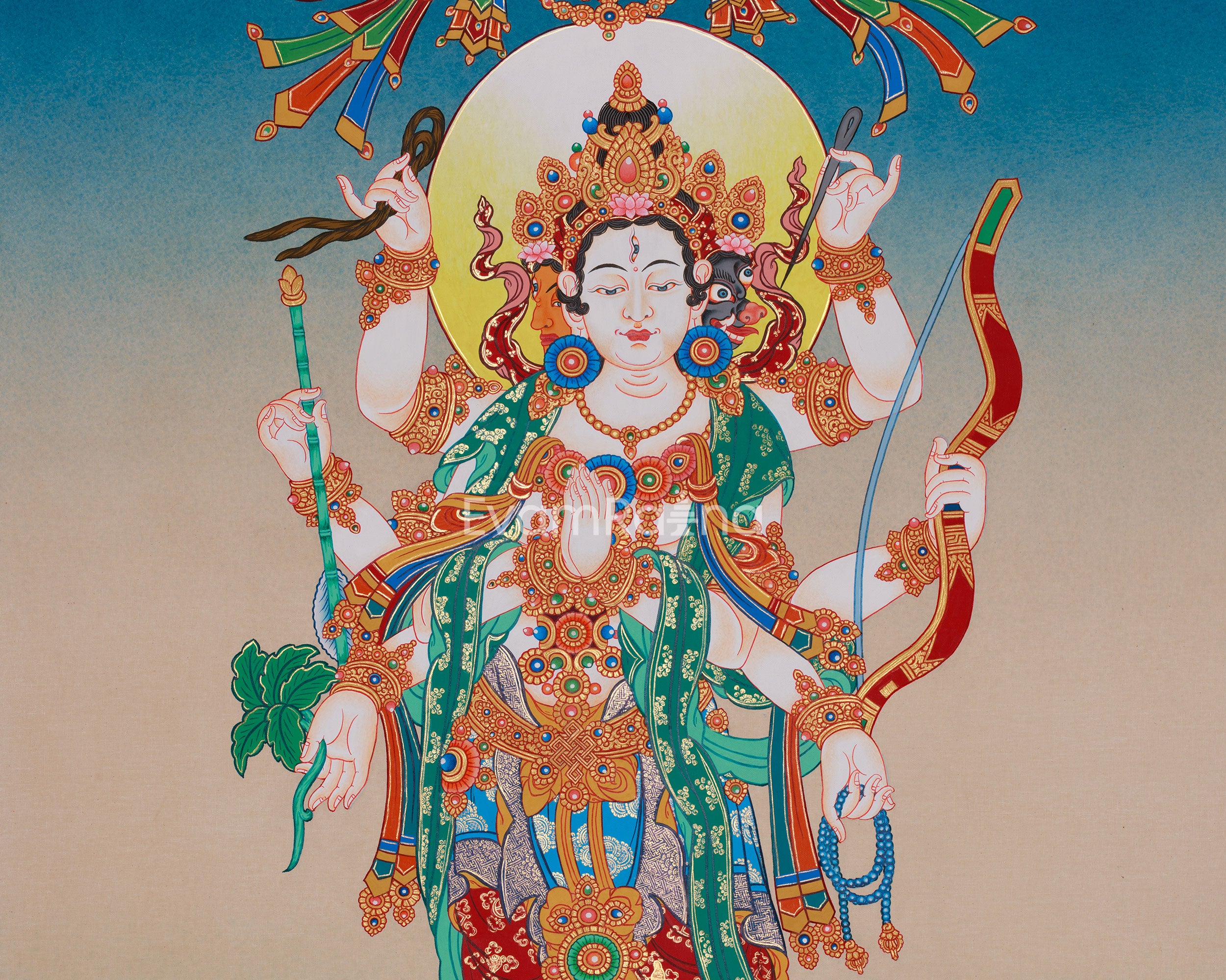30 Inch Goddess of Dawn, Marichi | Spiritual Artwork of Light and Protection
