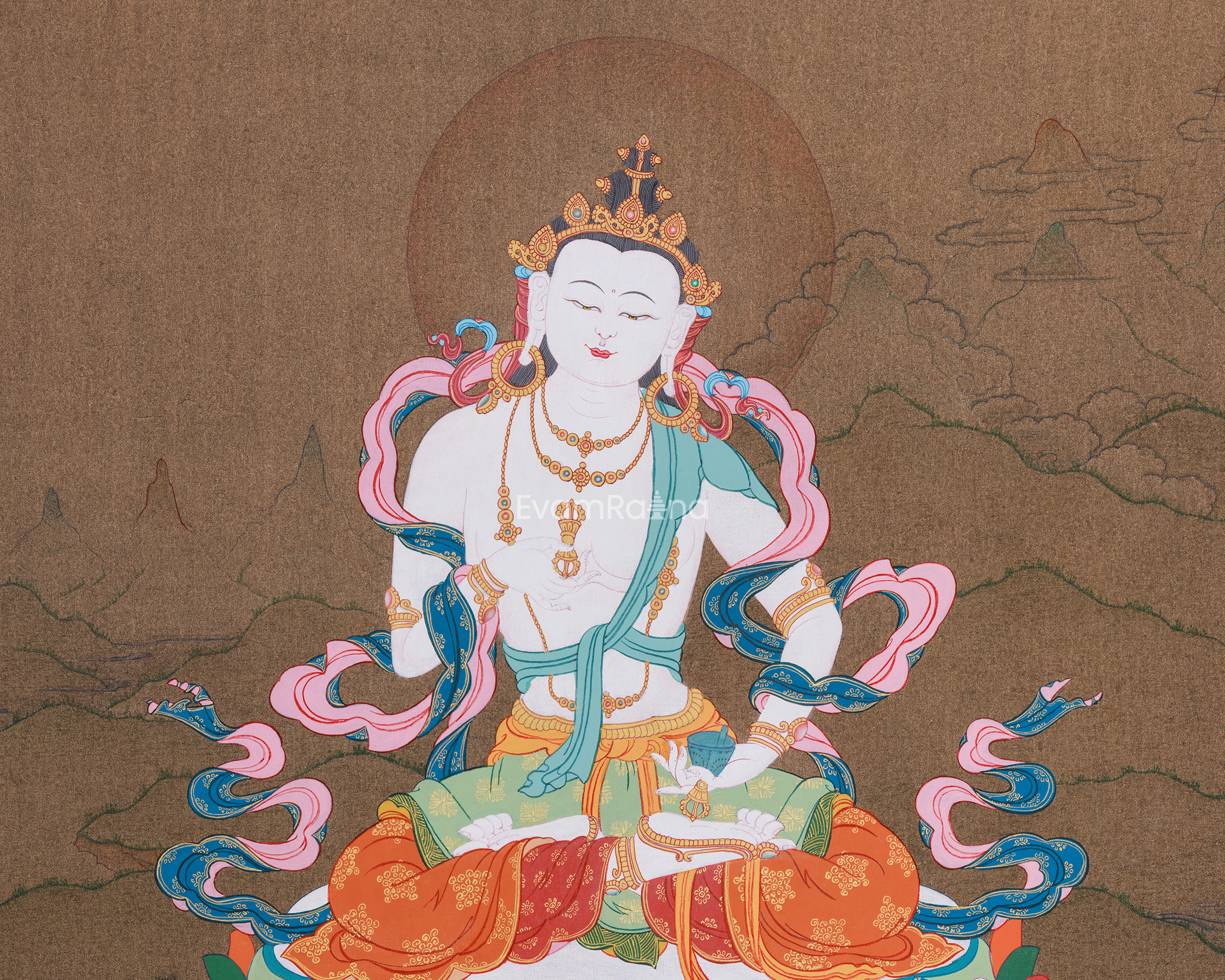 Tibetan Dorje Sempa Painting | Buddha of Purification | Cleansing of Negative Karma