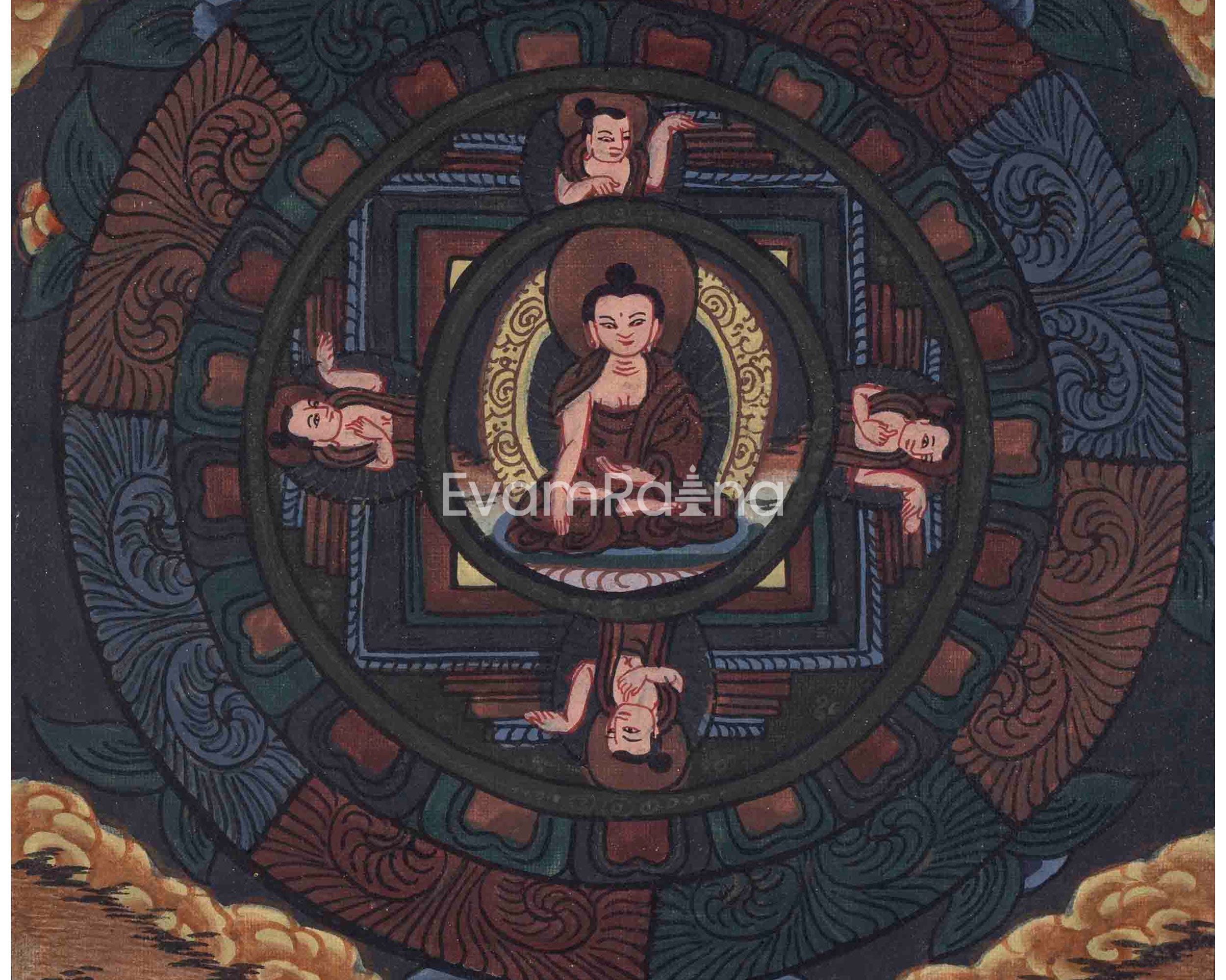 Vintage Buddha Mandala | Buddha Painting
