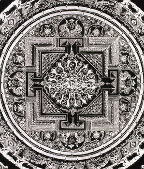 Tibetan Buddhist Mantra Mandala | High-Quality Mandala Painting