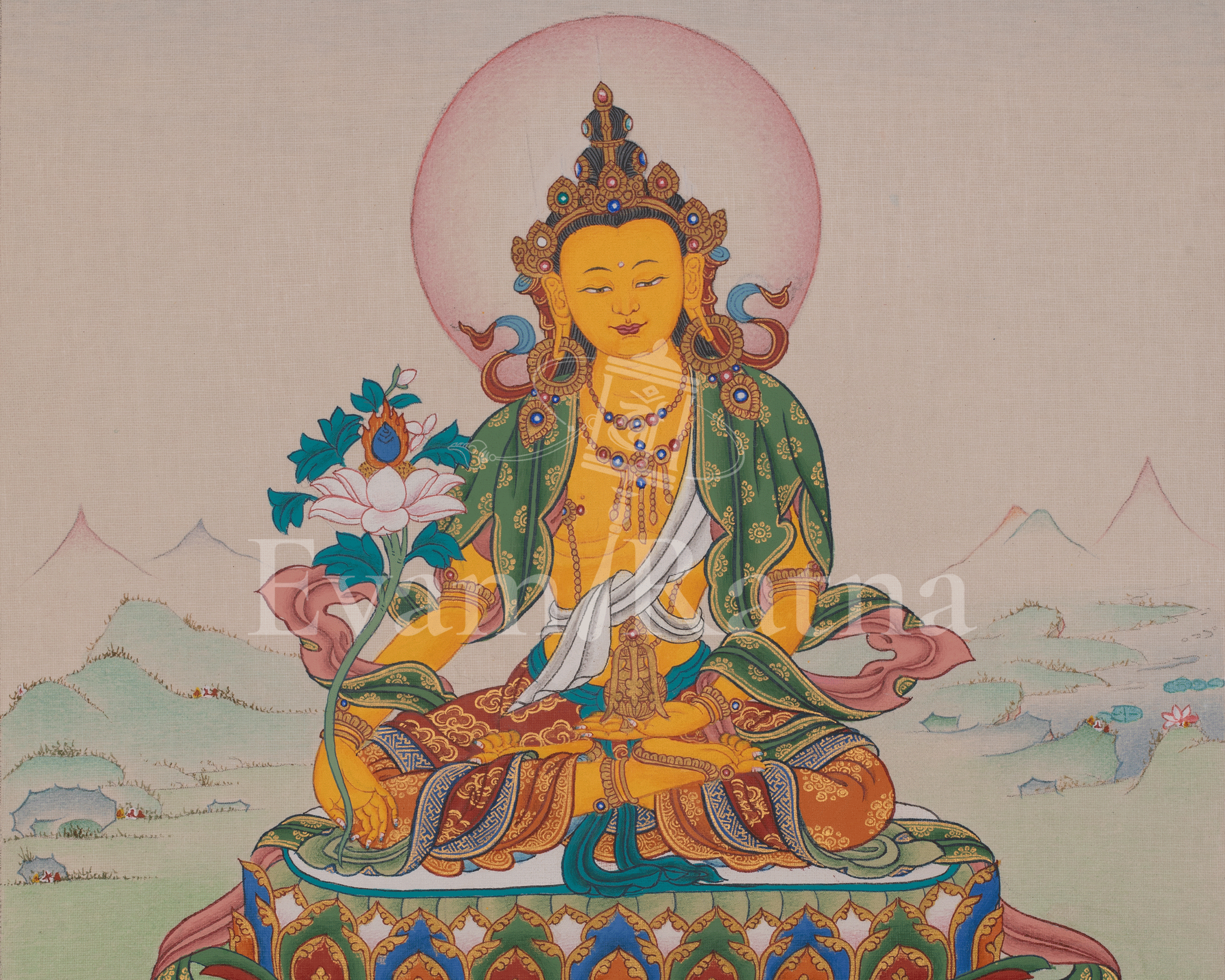 Ksitigarbha Bodhisattva Thangka | Revered Bodhisattva In Mahāyāna Buddhism