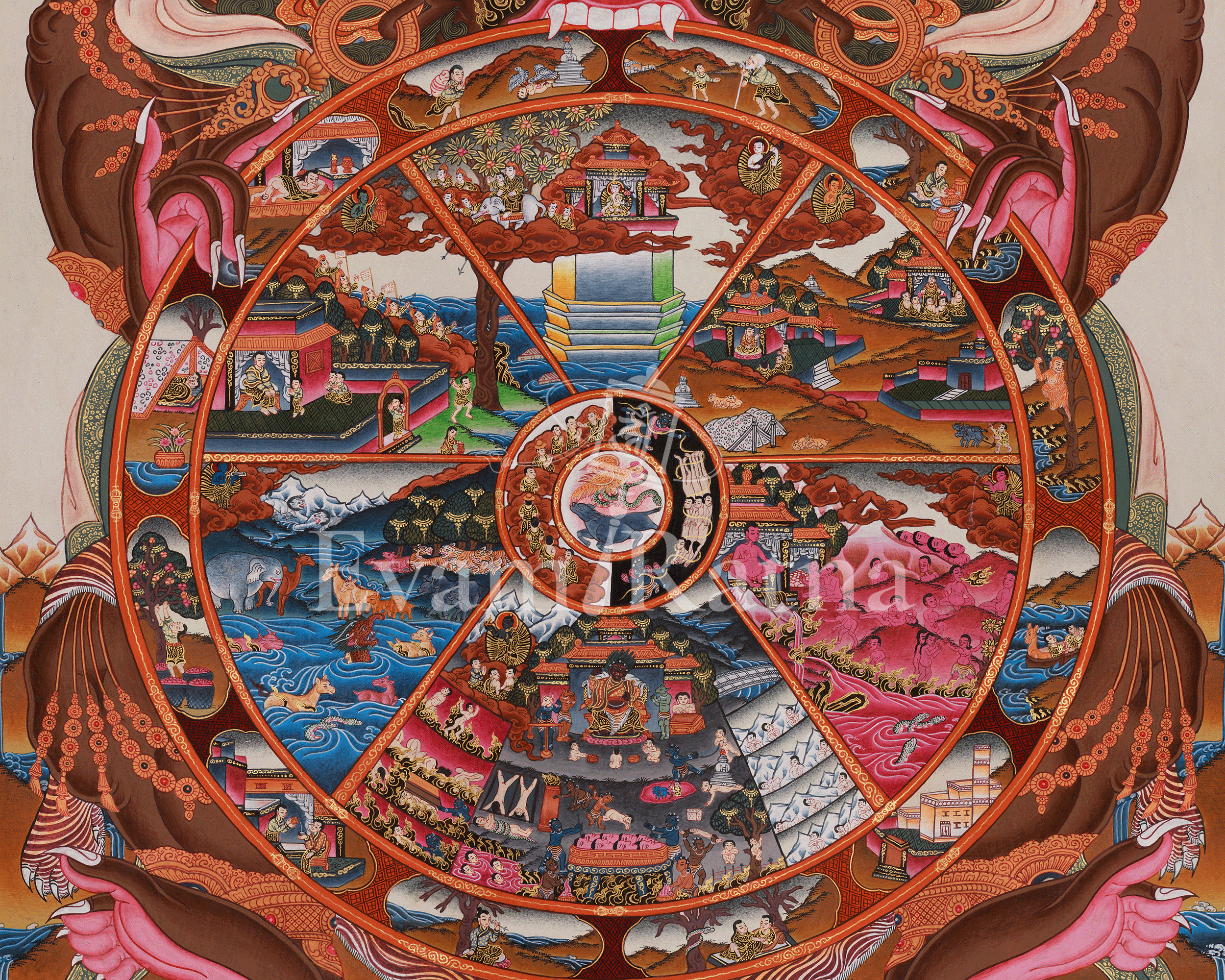 Thangka of Wheel of Life | A Powerful Visual Guide to Samsara and Enlightenment