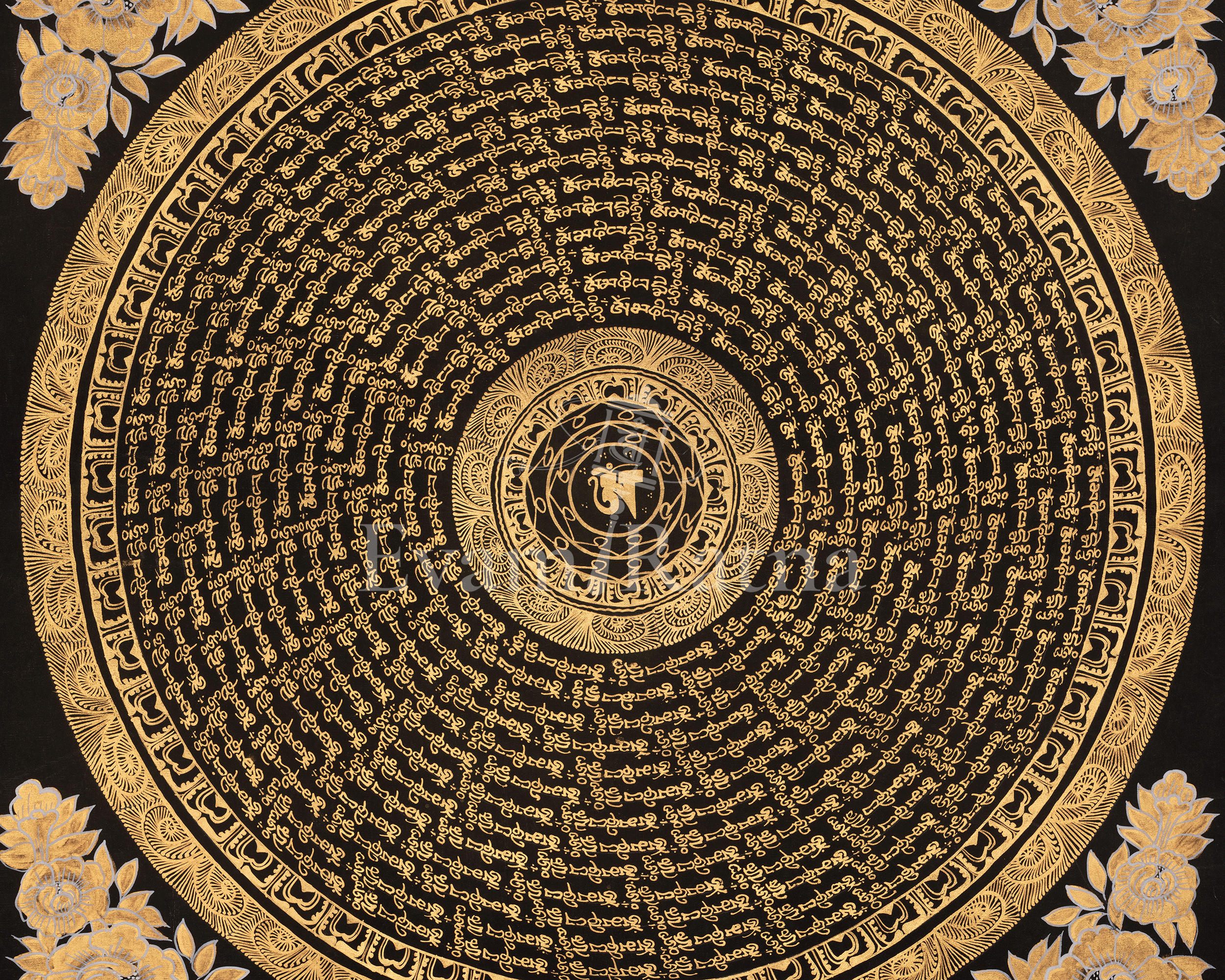 Mantra Mandala Buddhist Art | The Union of Sacred Sound | Enlightened Universe