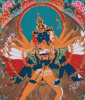 Chakrasamvara Tantric Deity Thangka | Divine Union and Spiritual Transformation