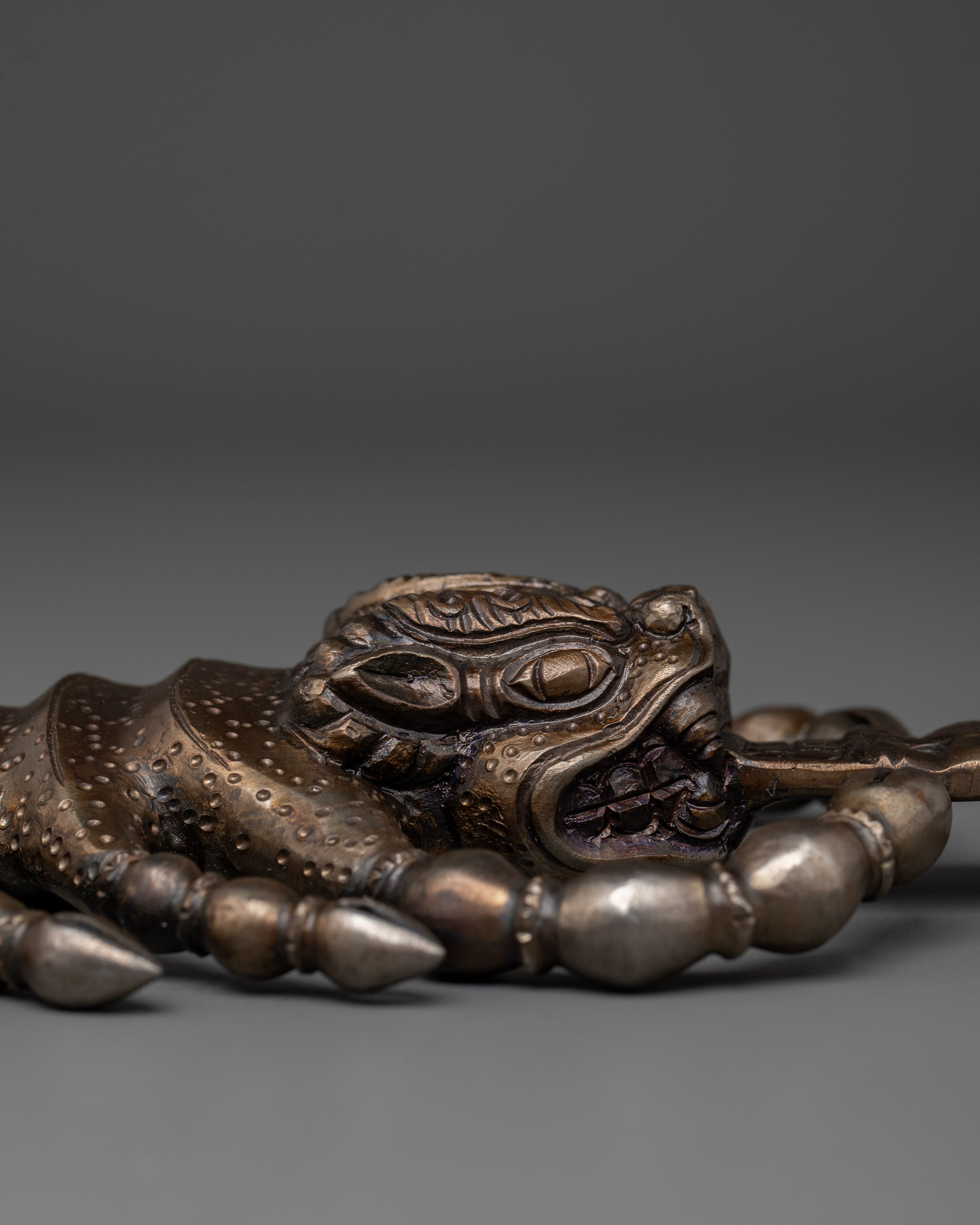 Iron Scorpion Decor with Tibetan Ritual Demon Handle