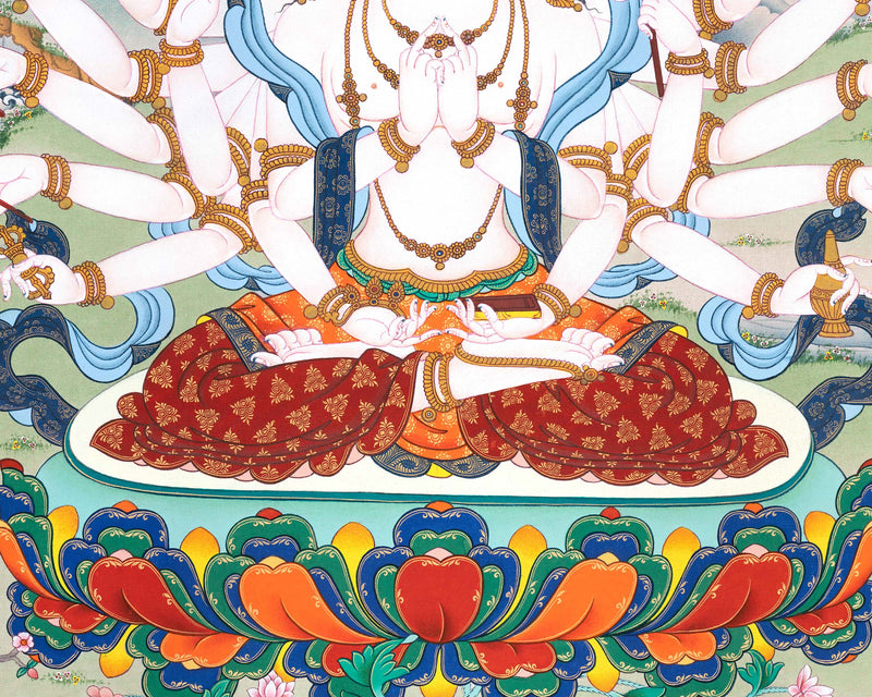 Cundi Thangka Print's Graceful Presence | Embodiment of Compassion and Wisdom