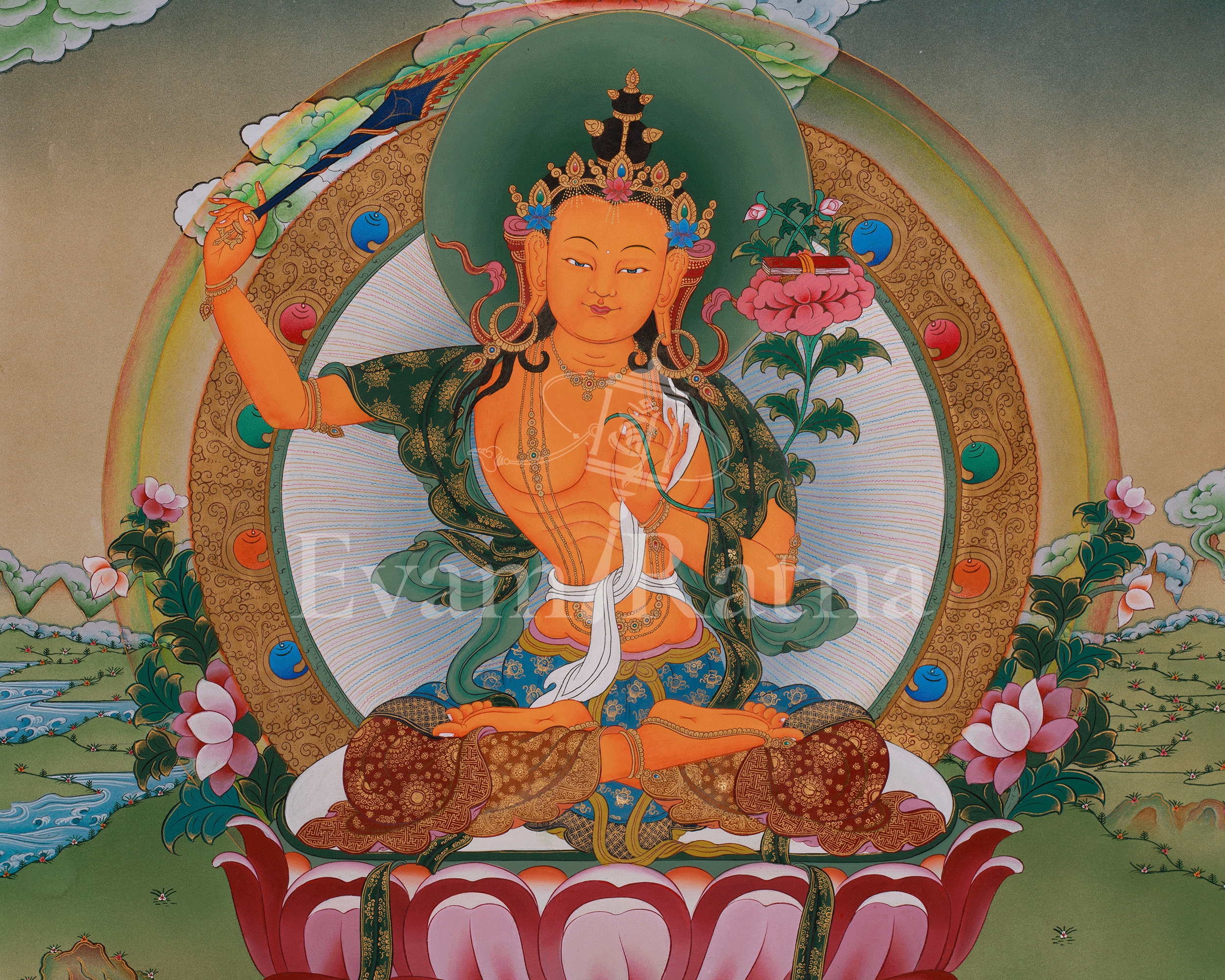 Bodhisattva Manjushri Tibetan Art | Representing Wisdom and Enlightenment