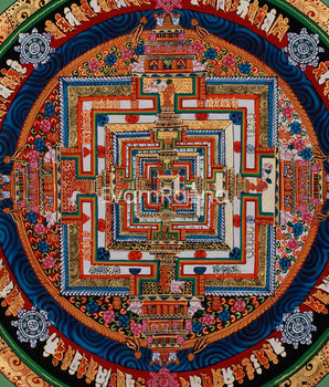 Buddhist Kalachakra Mandala Thangka | A Cosmic Guide to Awakening