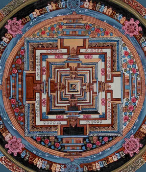 Kalachakra Mandala Thangka Painting | Thanka Gold leaf Painting