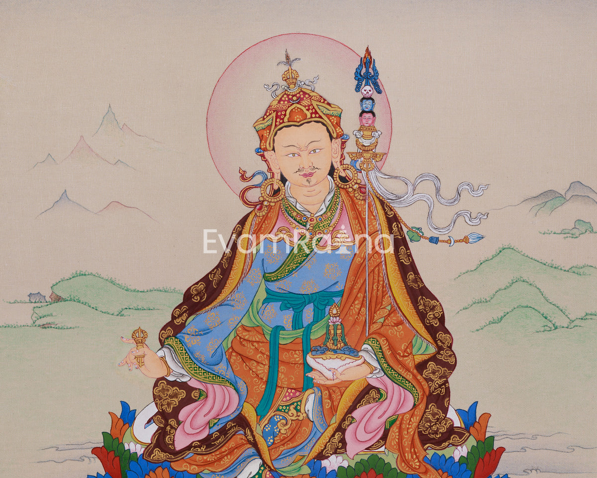 Divine Guru Rinpoche Thangka | Enlightenment Artwork