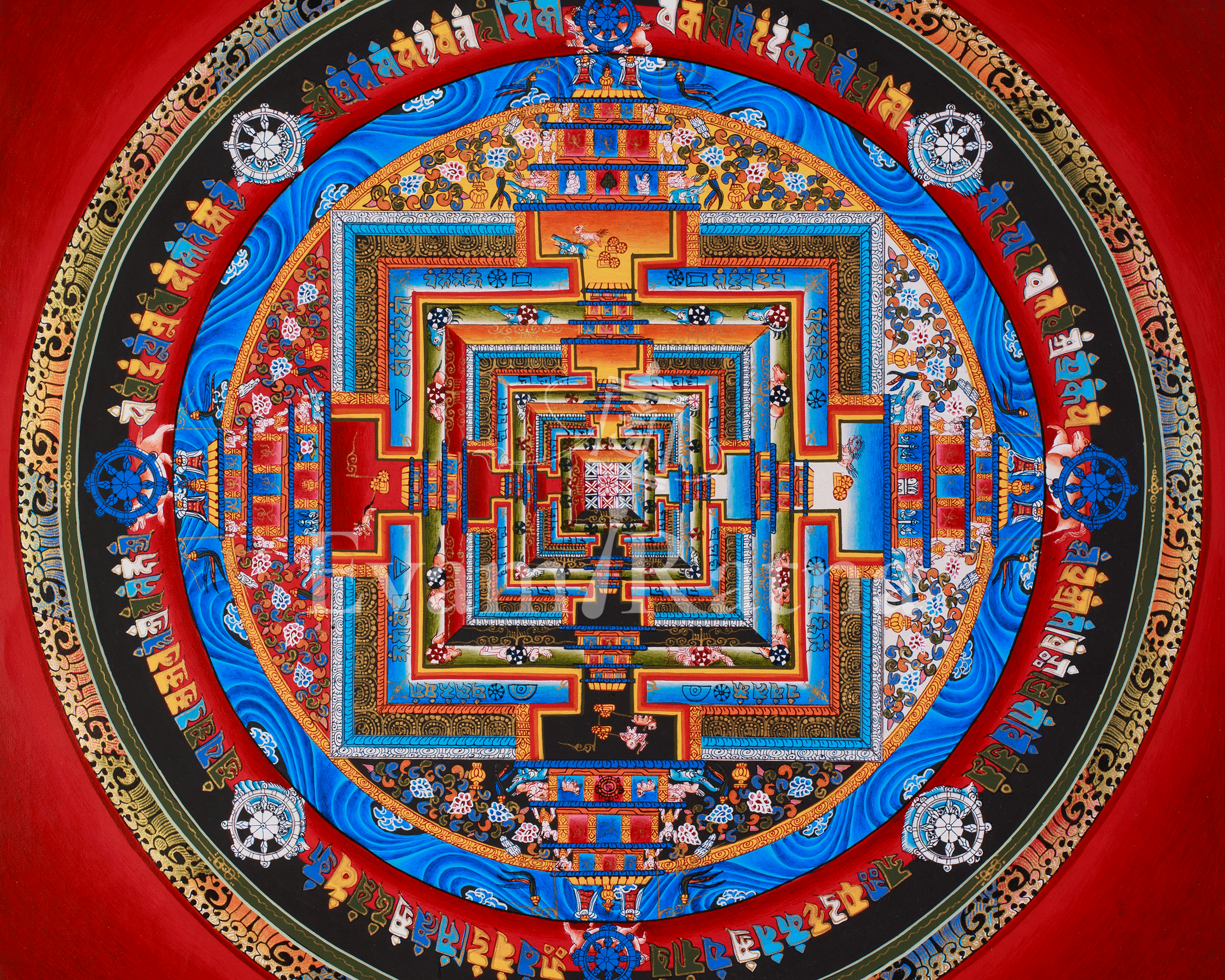 Traditional Tibetan mandala Art | Cosmic Harmony and Enlightened Awareness