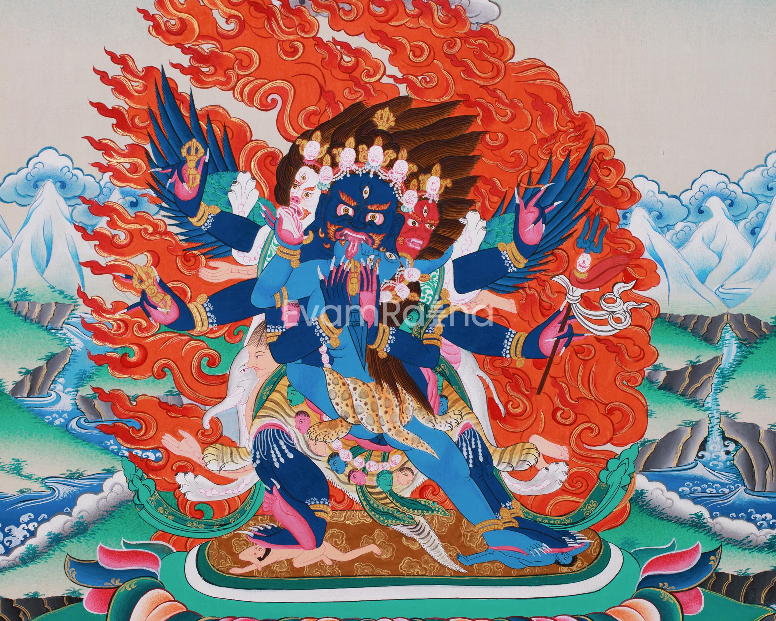 Vajrakilaya Painting | Wrathful Deity of Protection and Transformation