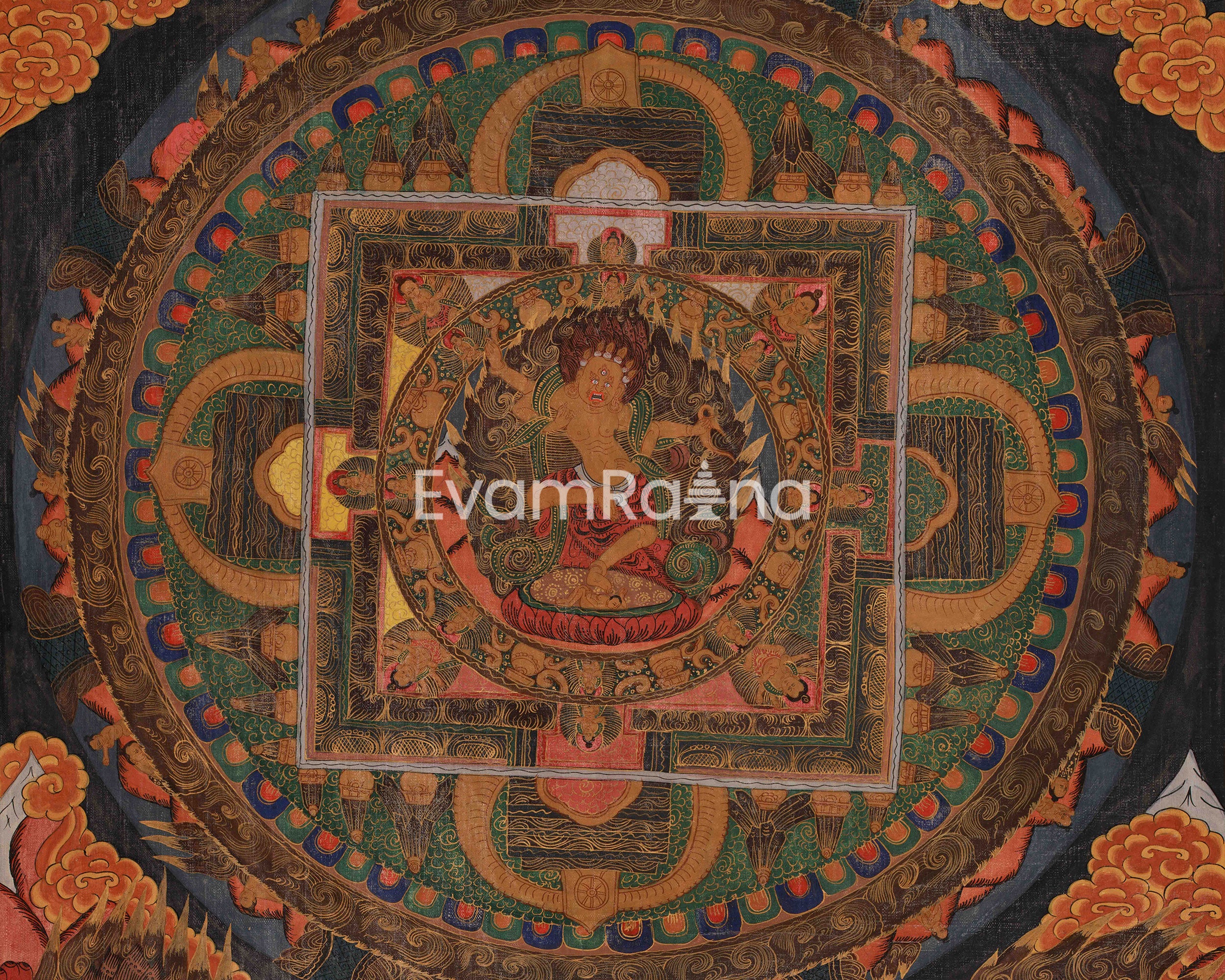 Traditional Deity Mandala Art | Protection, Wisdom, and Spiritual Practice