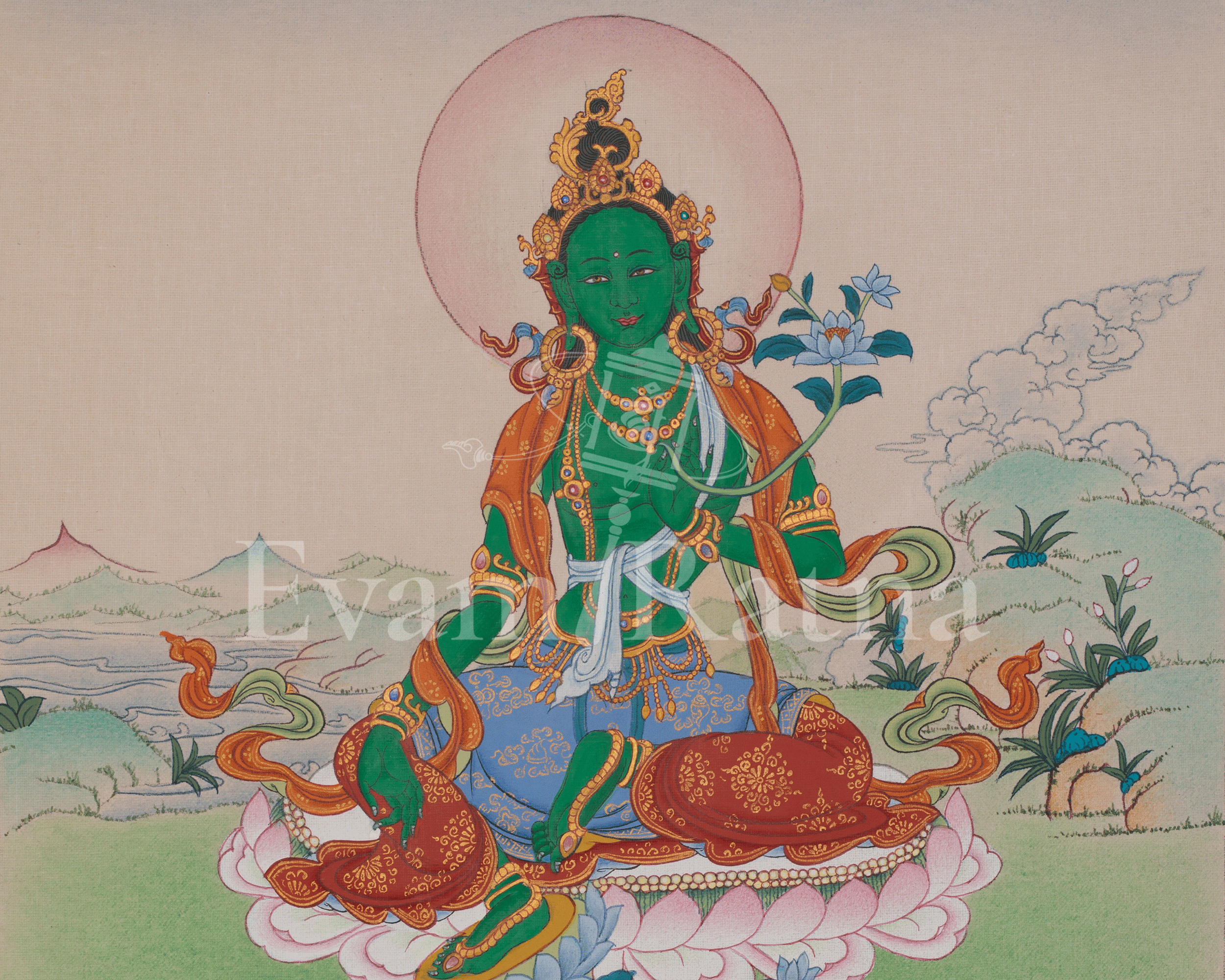 Green Tara Himalayan Art | Swift Protection, and The Removal of Fear | Shyama Tara