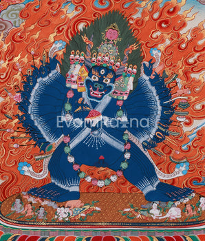 Fierce Yamantaka Thangka | Conqueror of Death and Ignorance