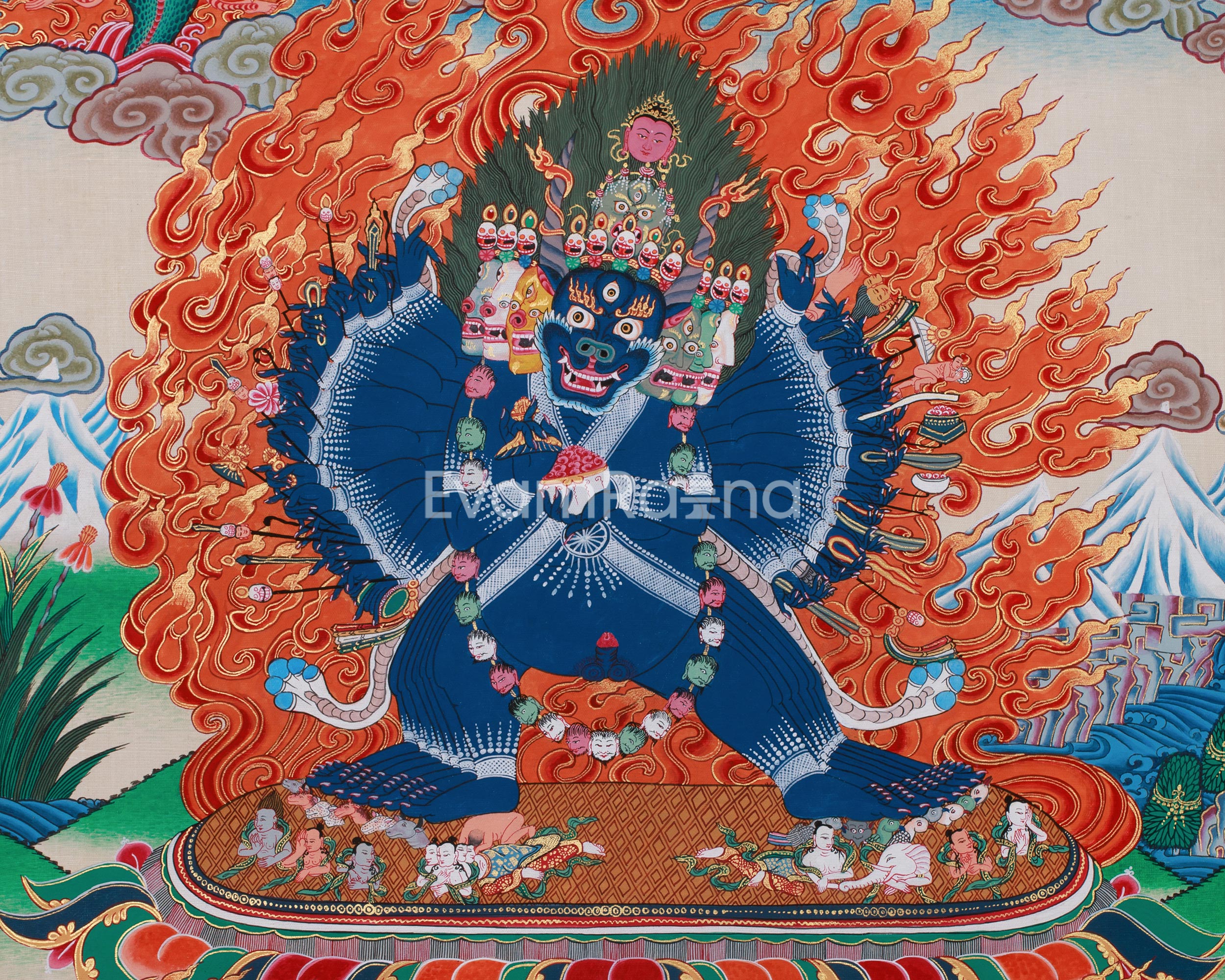 Fierce Yamantaka Thangka | Conqueror of Death and Ignorance
