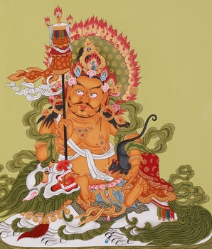 Vaishravana Deity Thangka | Tibetan Guardian King of Wealth
