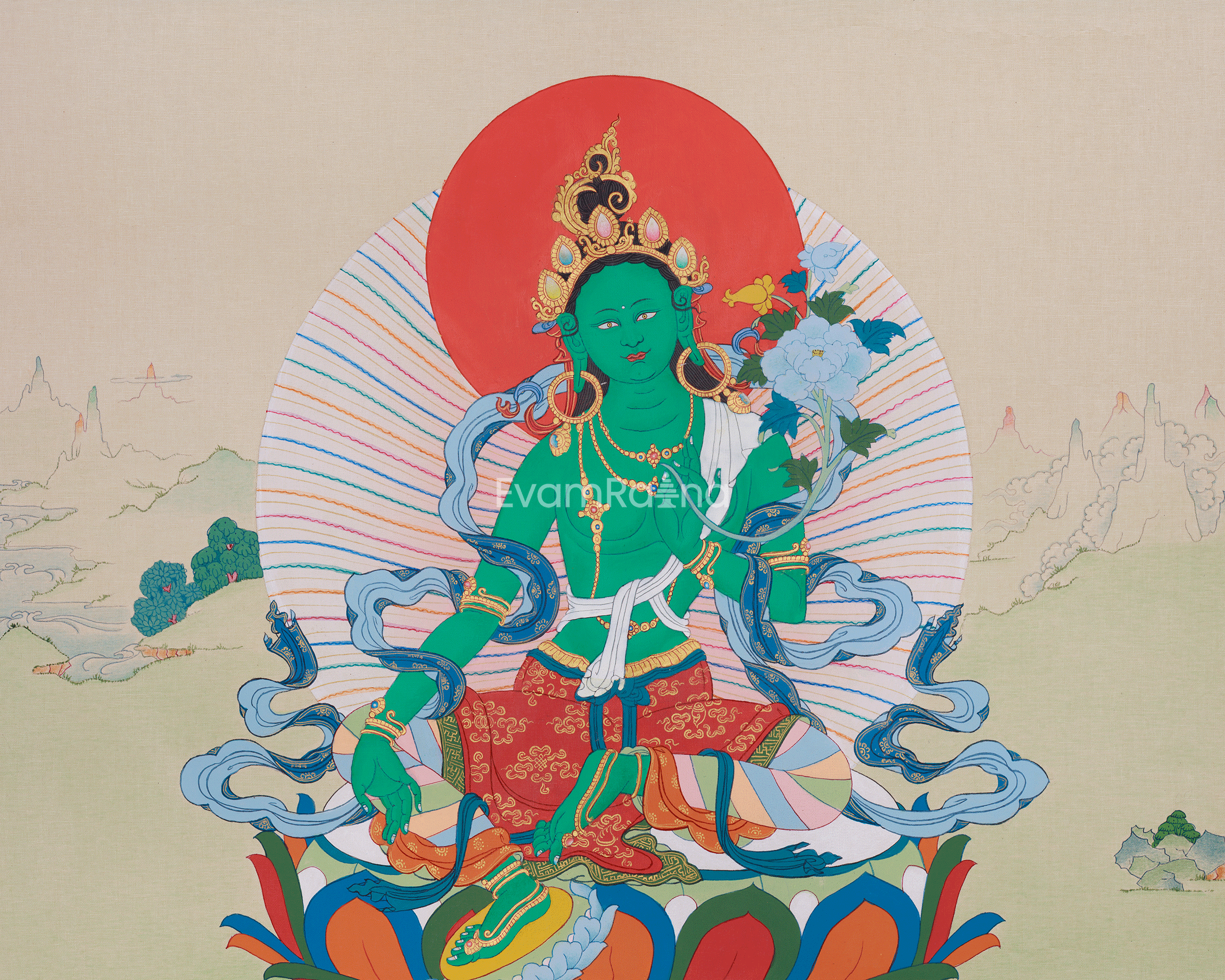 Shyama Tara Artwork | Goddess of Compassion and Protection