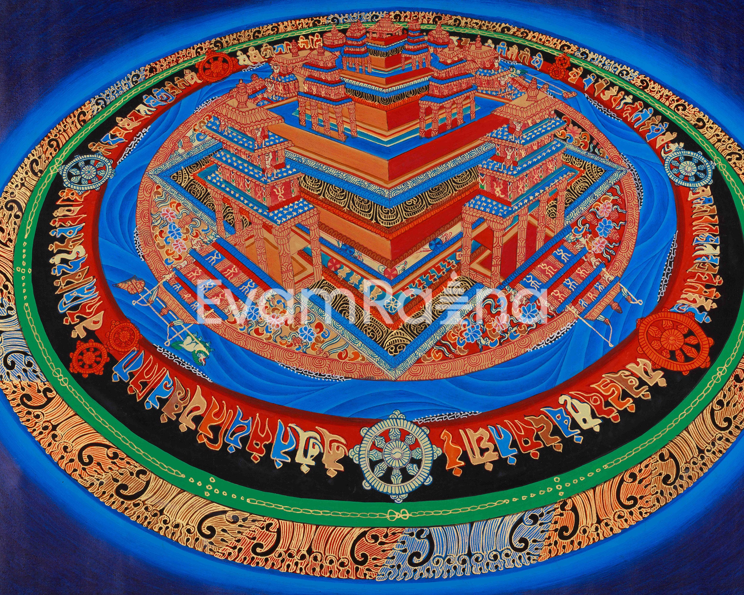 Traditional Three-Dimensional Kalachakra Mandala | The Divine Palace of Enlightenment