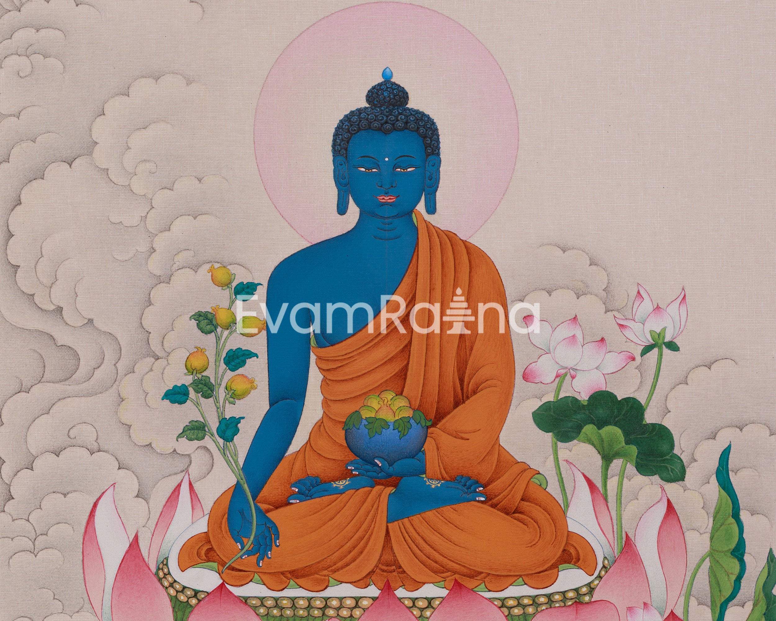 Healing Deity, Medicine Buddha Art | Baisajyaguru Thangka