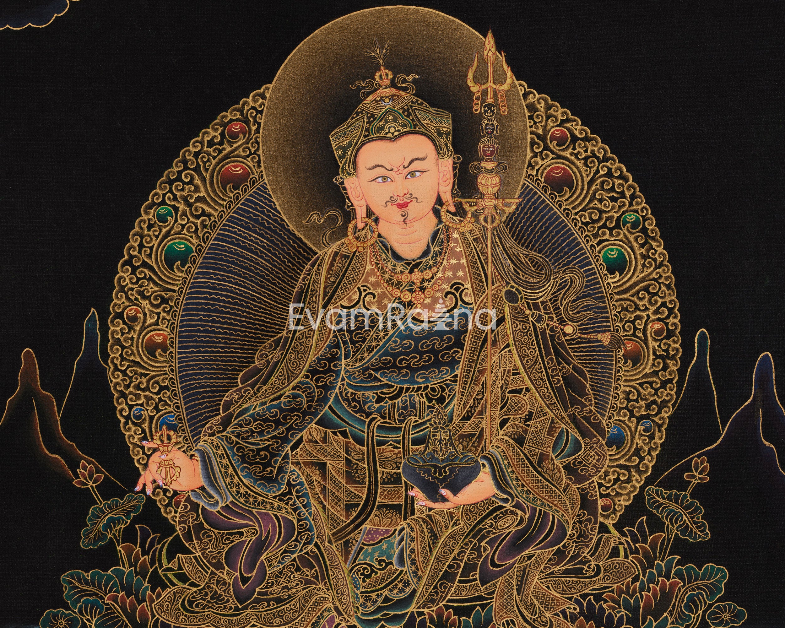 Tantric Master Padmasambhava Art | Spiritual Guide | Vajrayana Buddhism