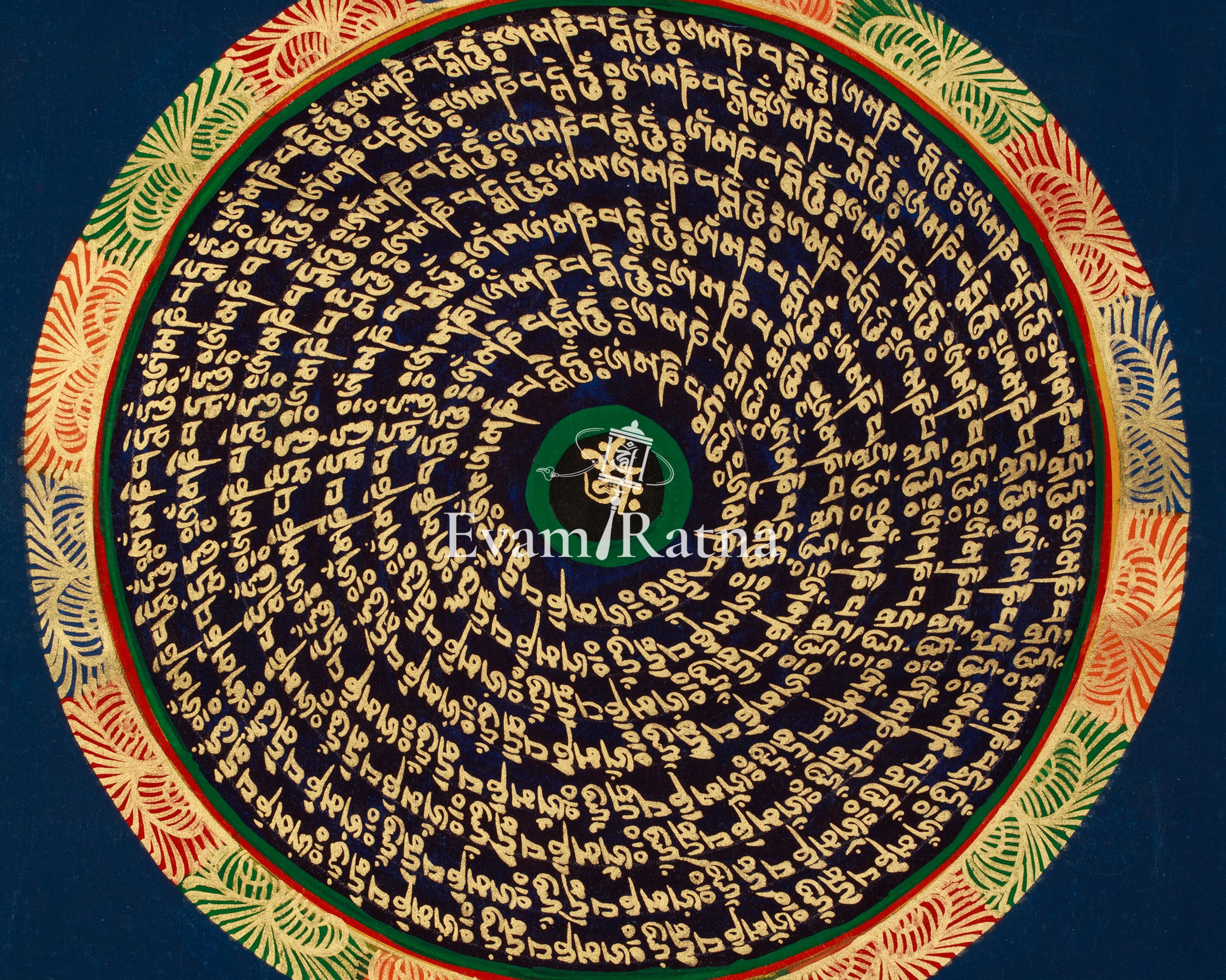 Divine Mantra Mandala Art | Sacred Mantras and Meditation Painting