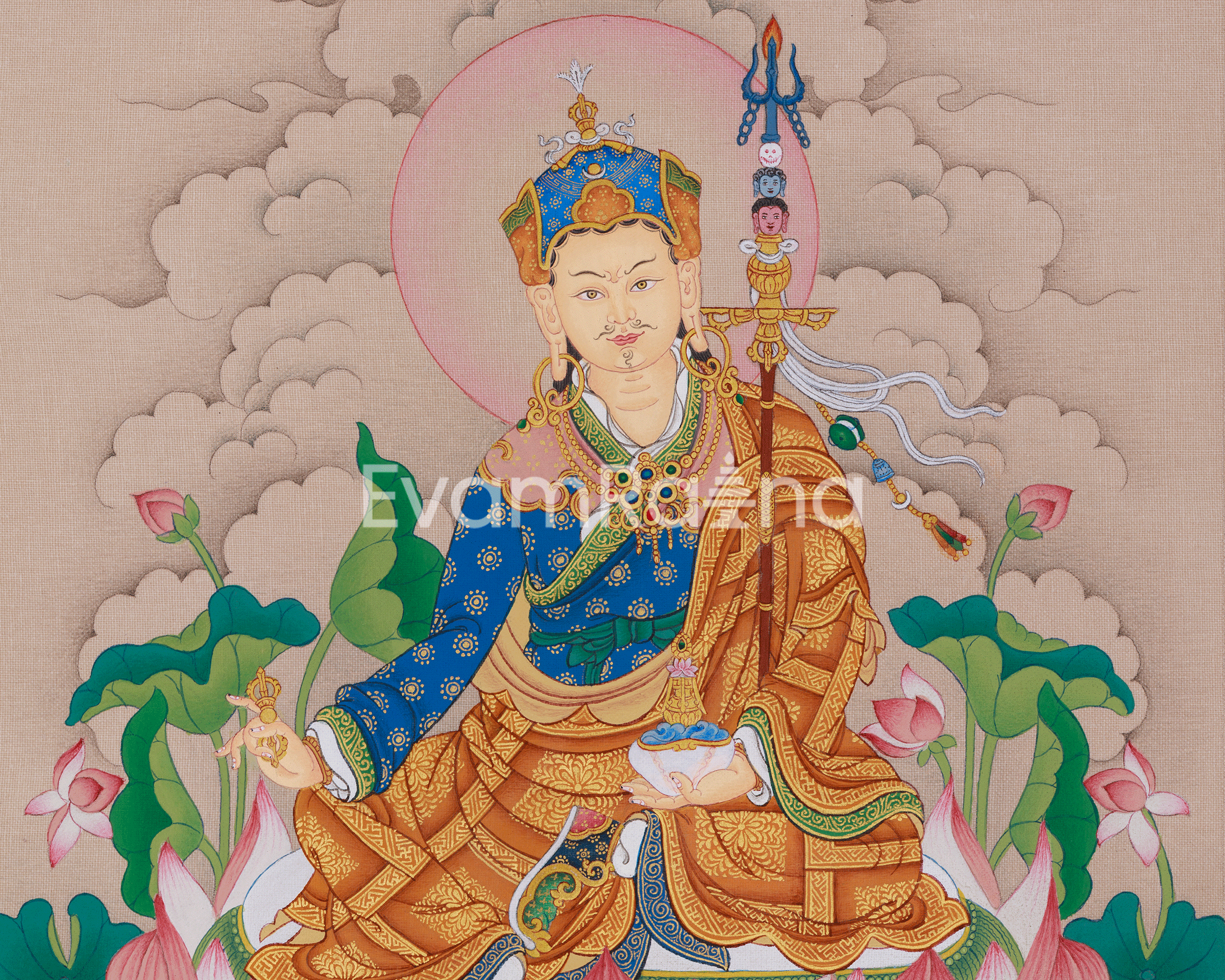 Sacred Thangka of Guru Rinpoche | A Divine Masterpiece of Enlightenment