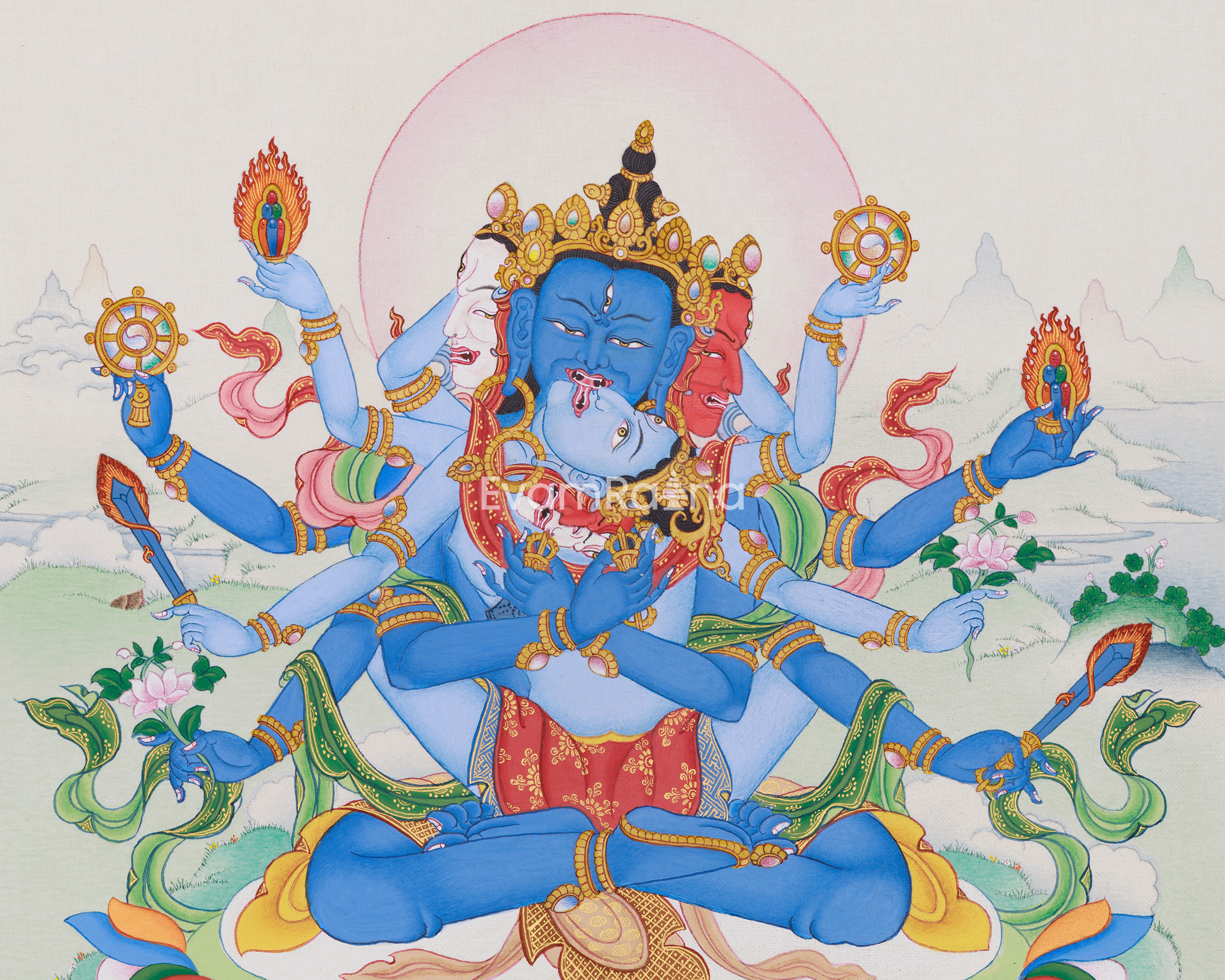 Guhyasamaja Thangka | Deity of Highest Yoga Tantra