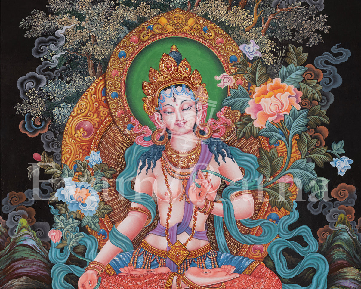 White Tara Sacred Artwork | Sita Tara | Goddess of Compassion and Longevity