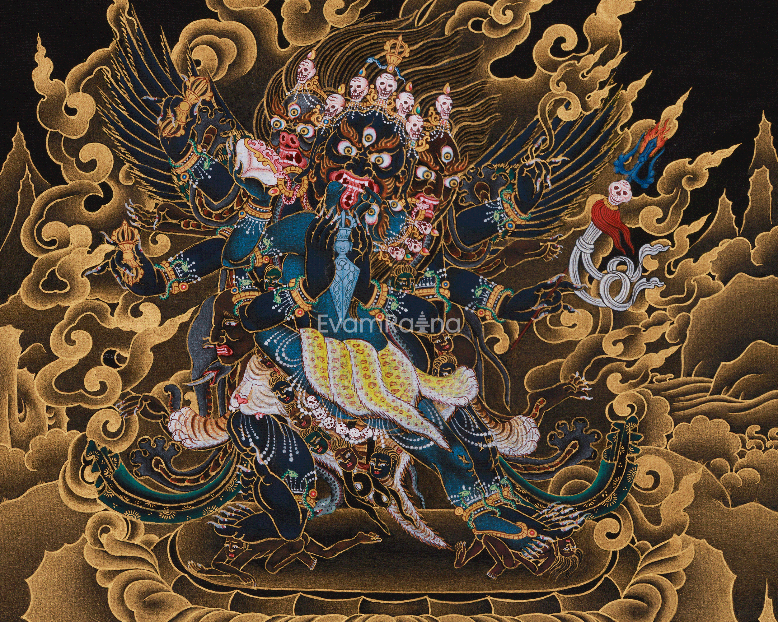Wrathful Vajrakilaya Thangka | Transmutation of Negativity