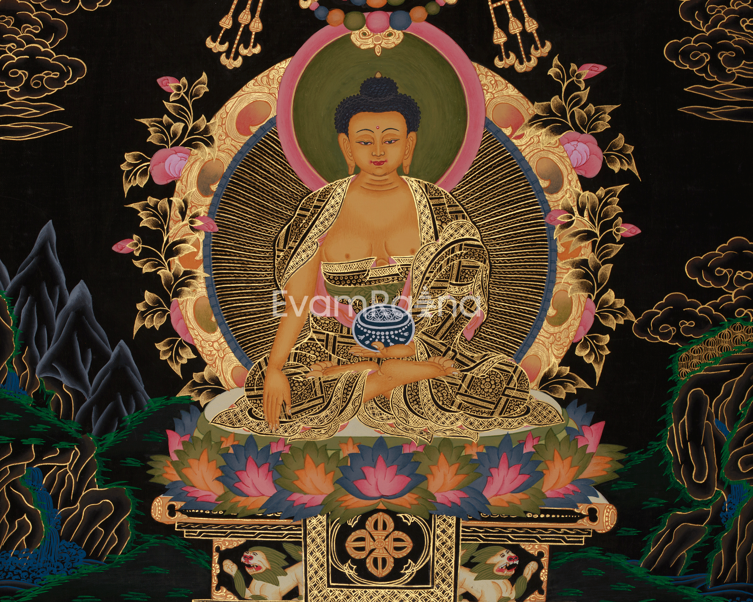 Tibetan Buddhist Shakyamuni Artwork | Historical Buddha | Siddhartha Gautama