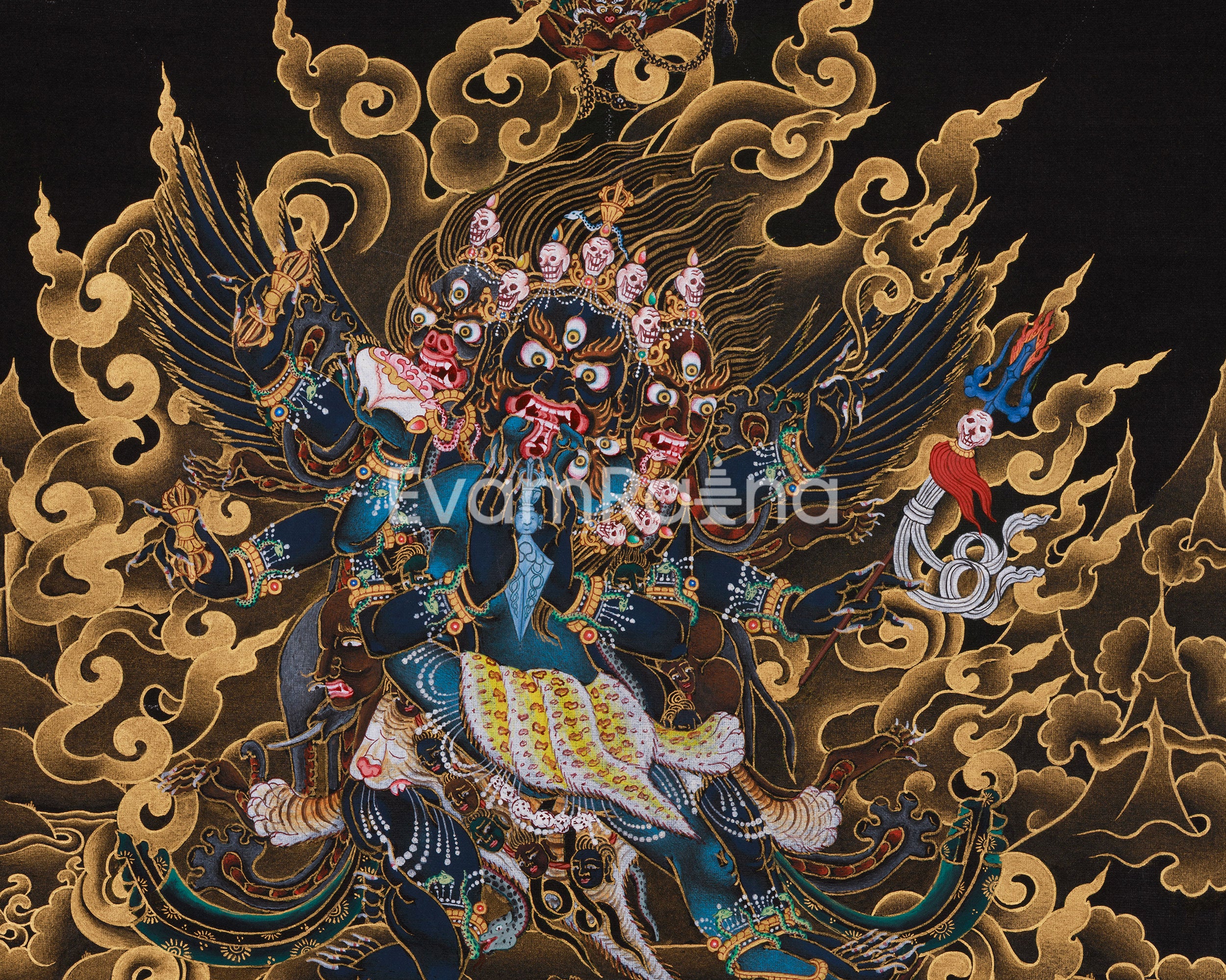 Vajrakilaya with Consort Painting | Wrathful Protector Deity