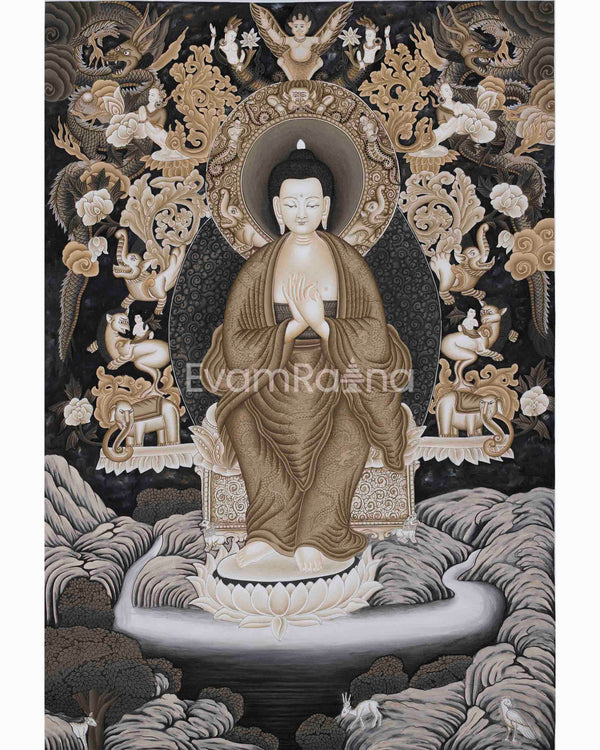 Buddha Shakyamuni Thangka Print 