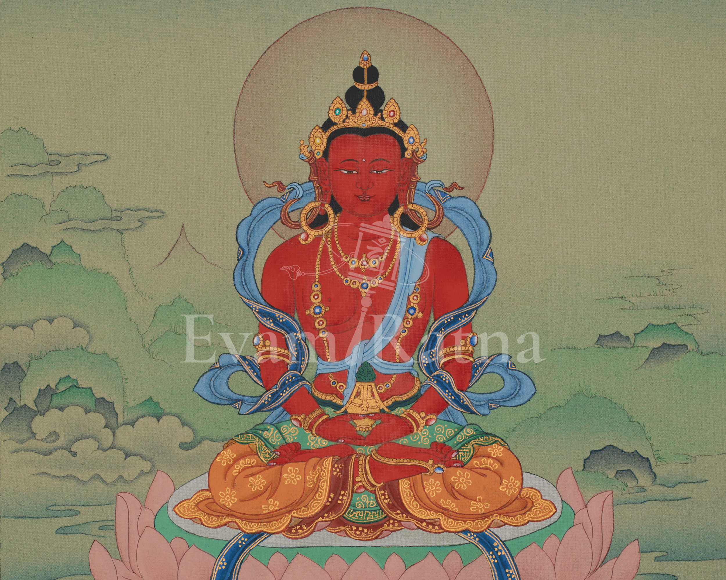 Amitayus Buddha Tibetan Art | Symbolizing Longevity and Wisdom | Infinite Life