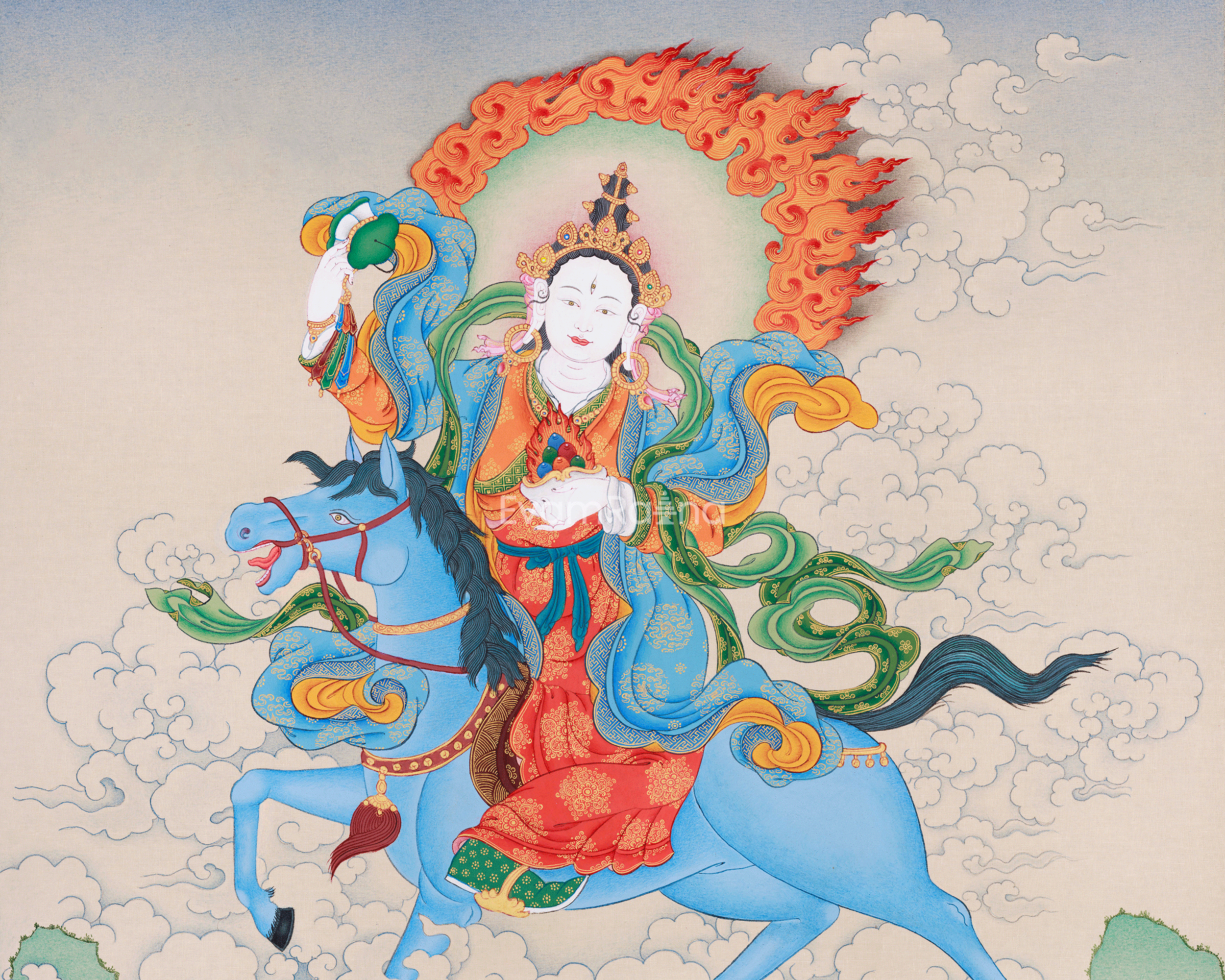 Dakini Achi Chokyi Drolma Thangka | The Founder of Drikung Kagyu