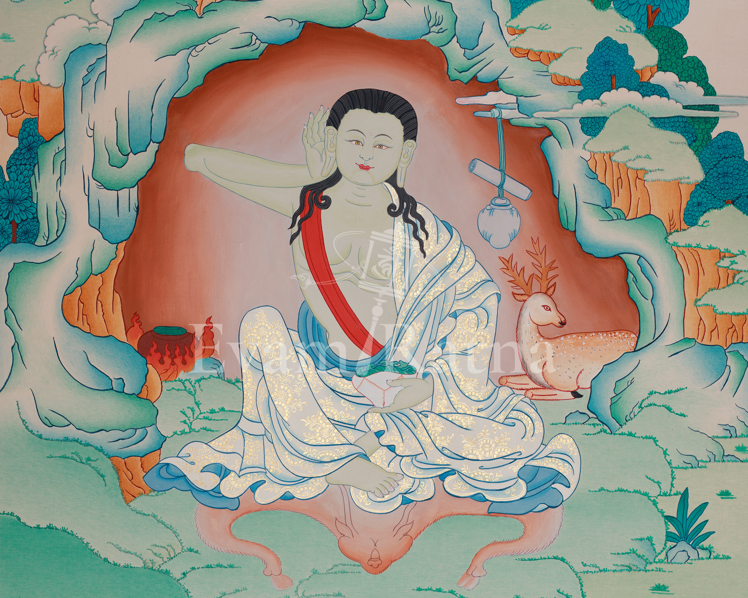Milarepa Art | Spiritual Transformation | Lineage Master | Revered Yogis