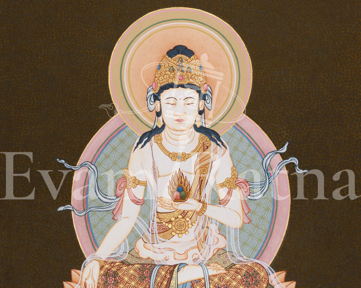 Traditional Thangka of Akasagarbha | Boundless Space Treasury
