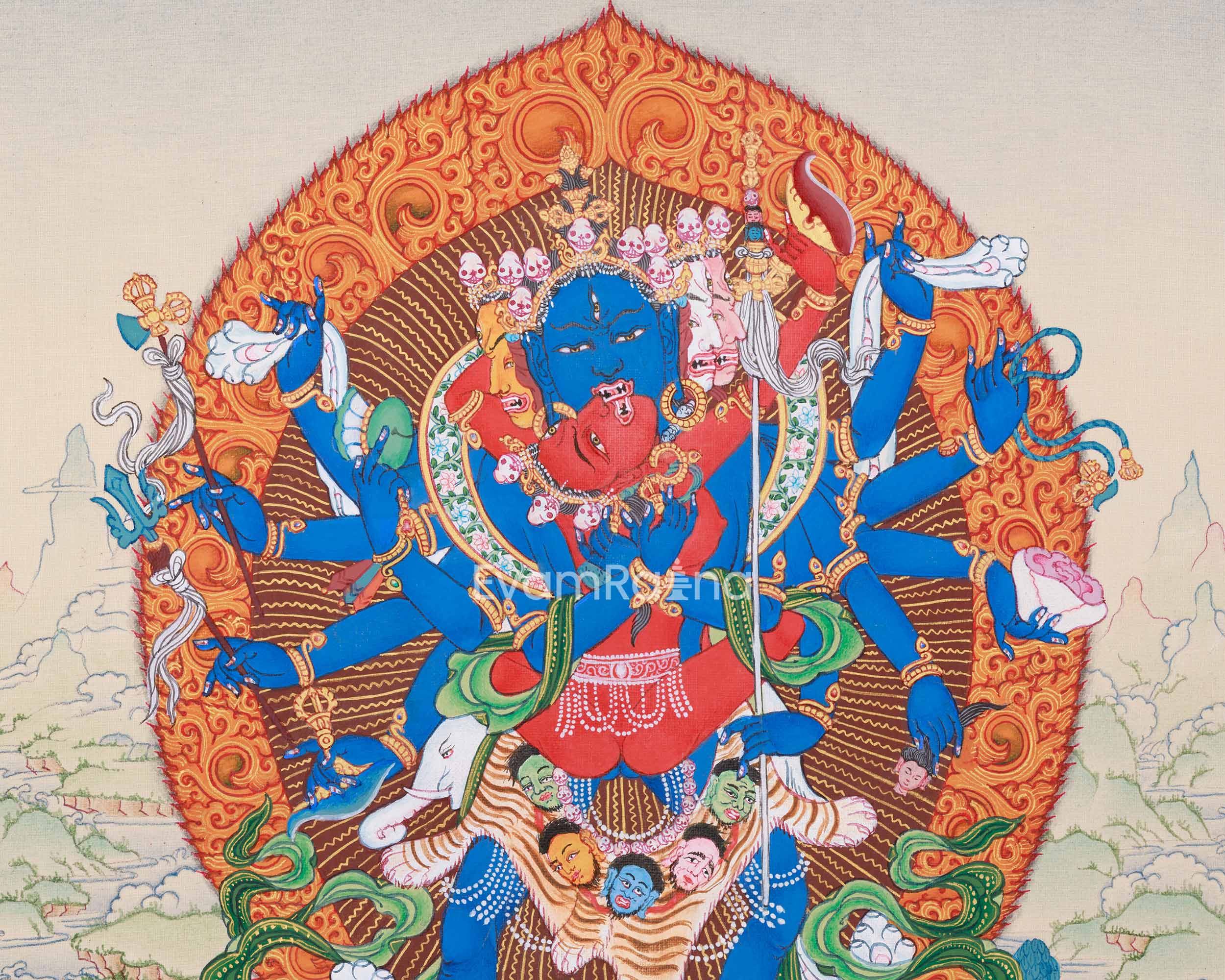 Tibetan Chakrasamvara Thangka | Deity of Enlightened Union & Transformative Energy