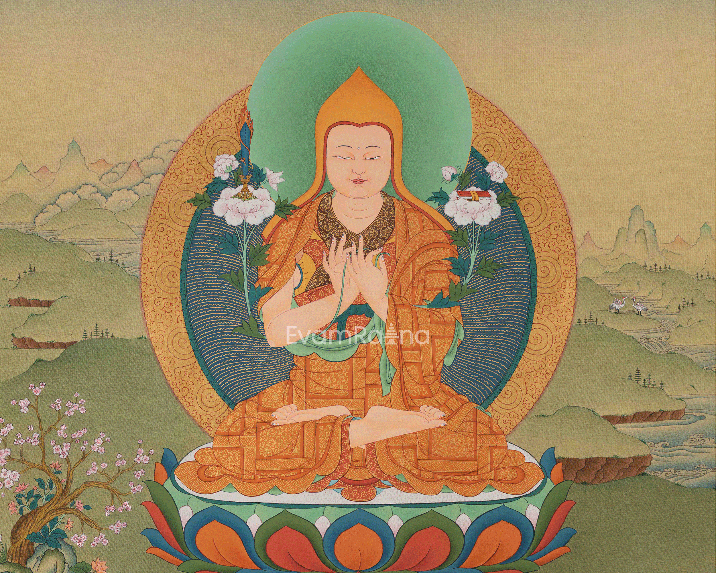 Tsongkhapa Canvas Print | Spiritual Teacher and Protector of the Dharma